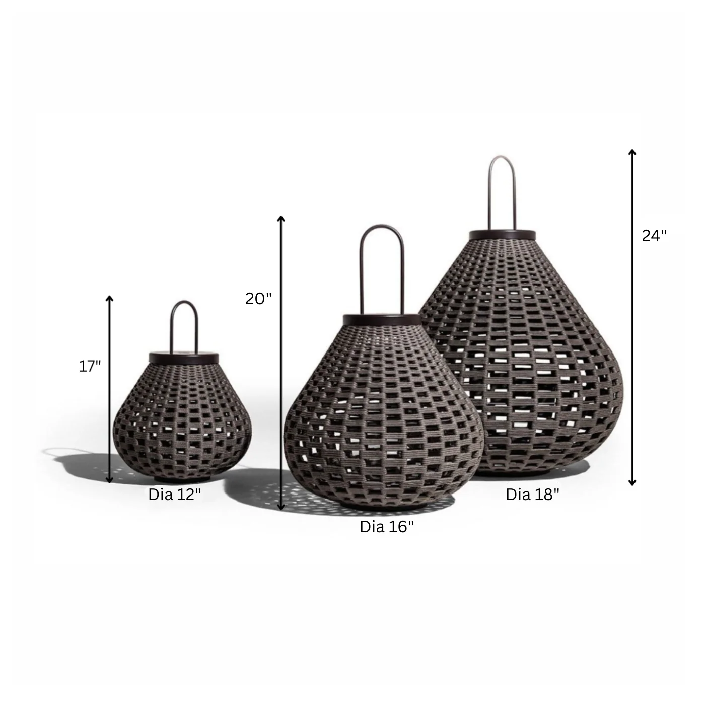 Kaori Outdoor Rope Floor Lamp (Set of 3) - Image 8