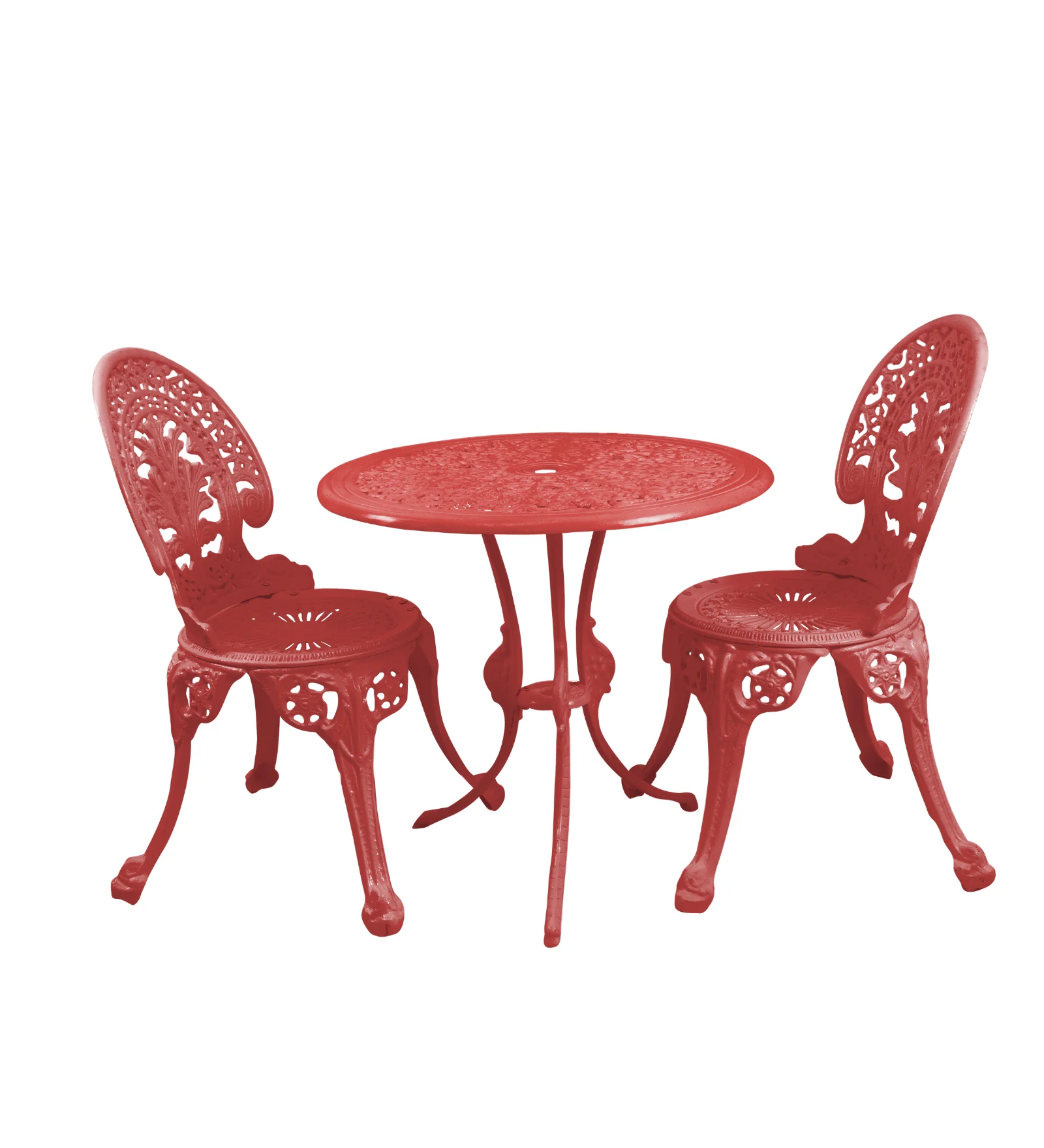 KIYA Cast Aluminium Garden Patio Seating 2 Chair and 1 Table Set - Image 12