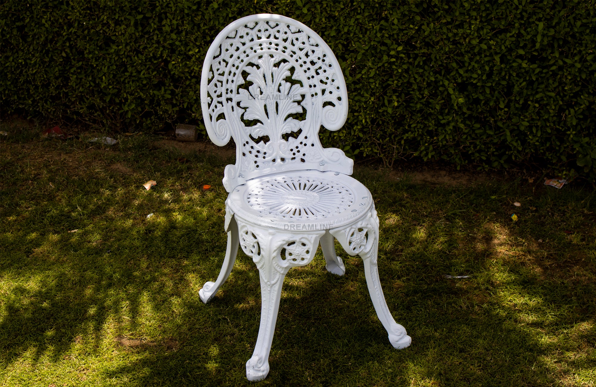 KIYA Cast Aluminium Garden Patio Seating 2 Chair and 1 Table Set - Image 4