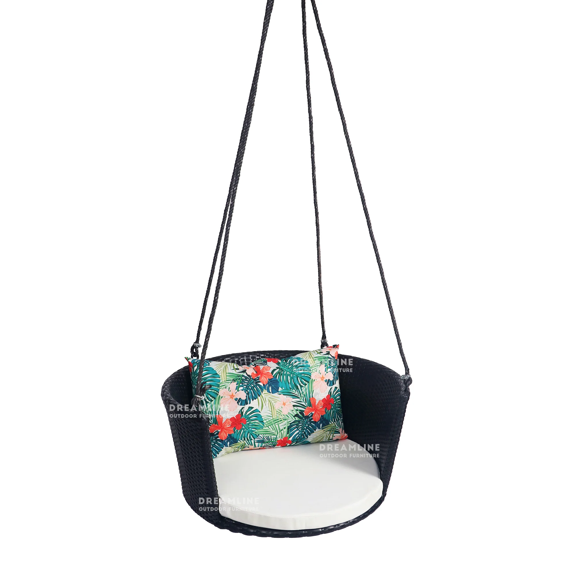 Lalo Single Seater Hanging Swing Without Stand For Balcony , Garden Swing (Black) - Image 3