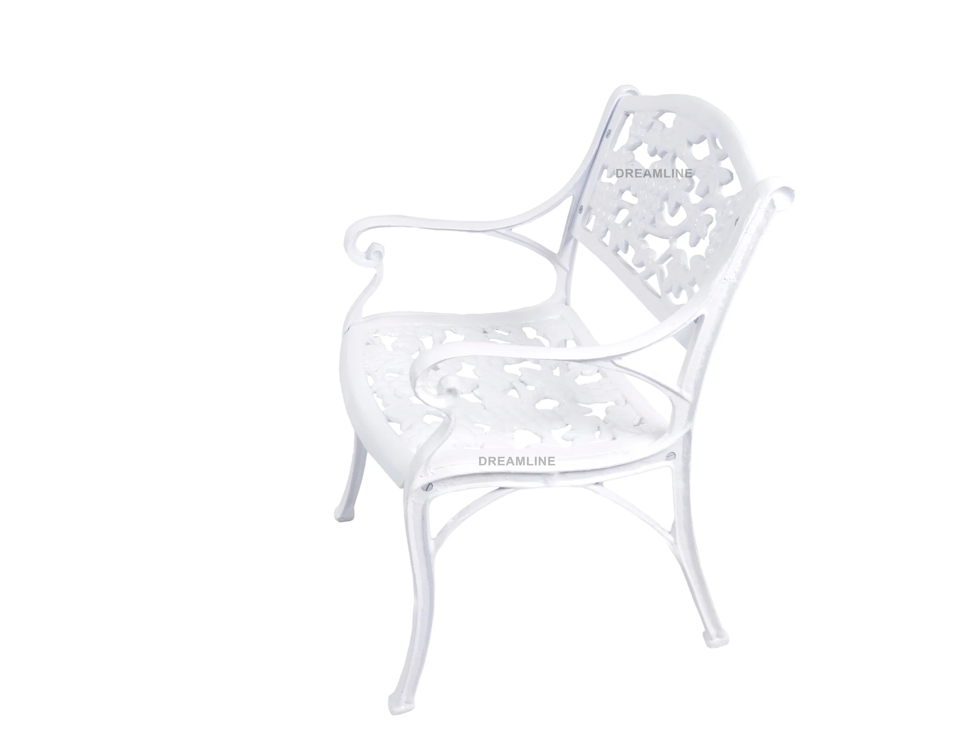 Lenz Cast Aluminium Garden Patio Seating 2 Chair and 1 Table Set - Image 6