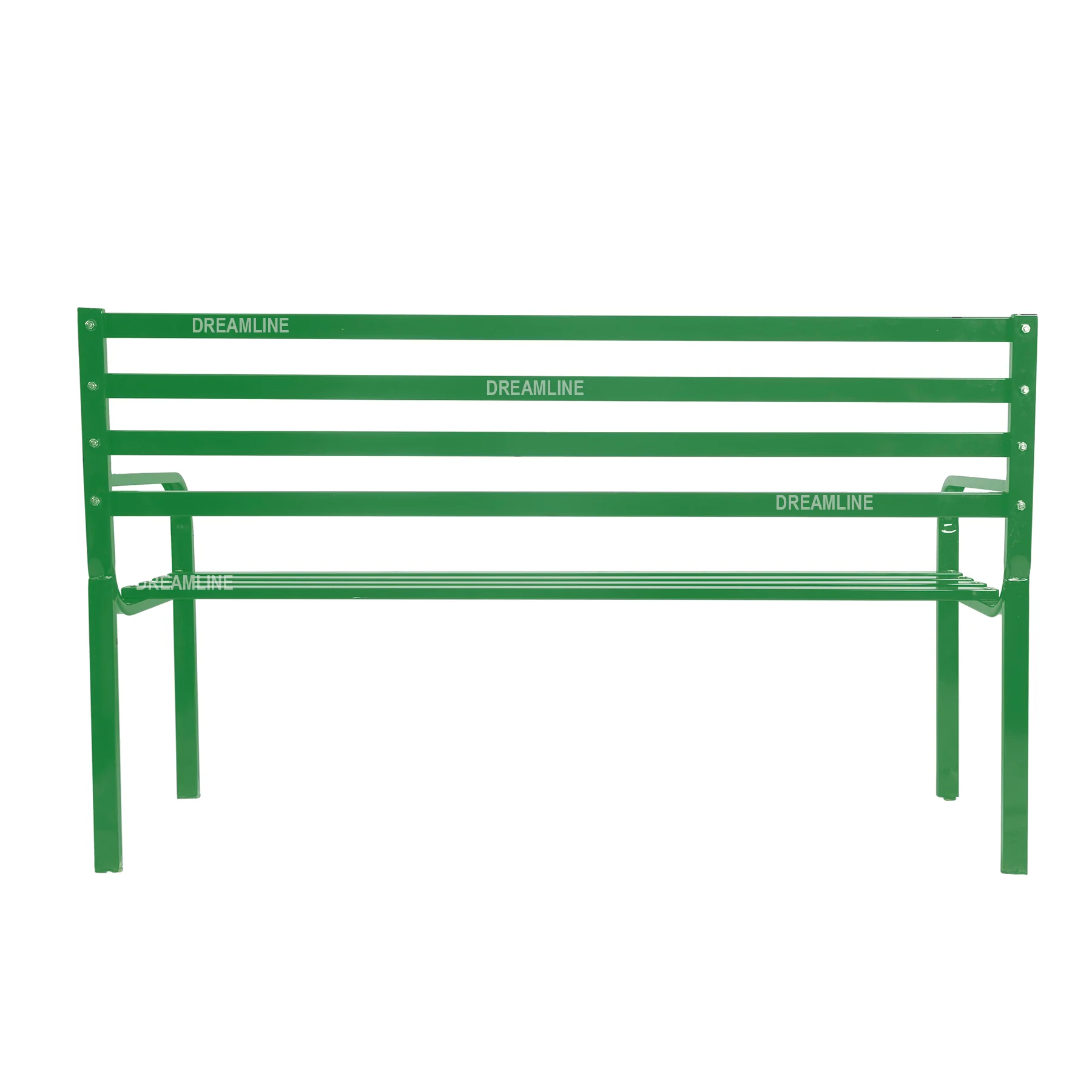 Linen Metal 3 Seater Garden Bench for Outdoor Park - (Green) - Image 3