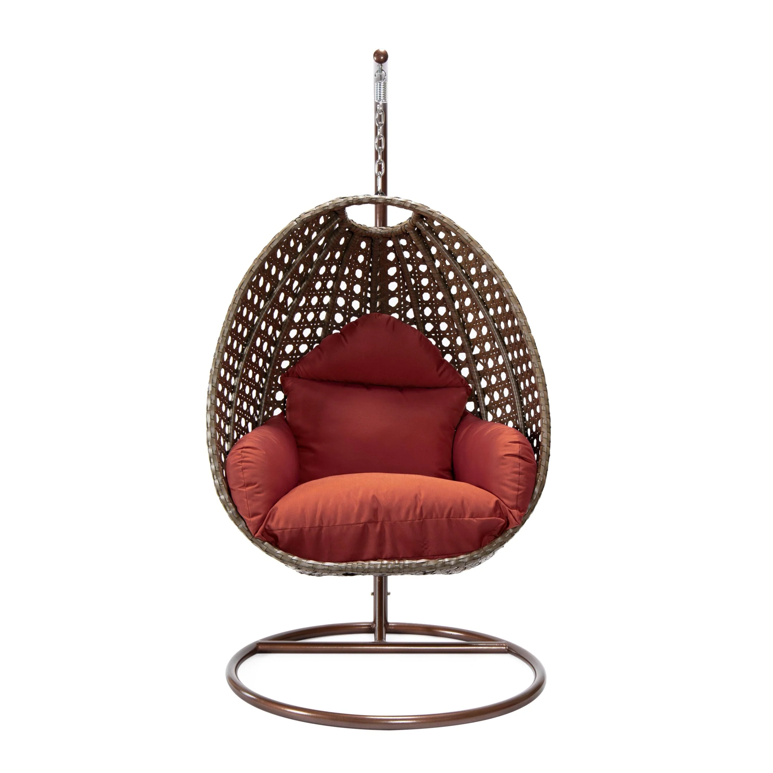 Marcello Single Seater Hanging Swing With Stand For Balcony , Garden (Brown) - Image 33