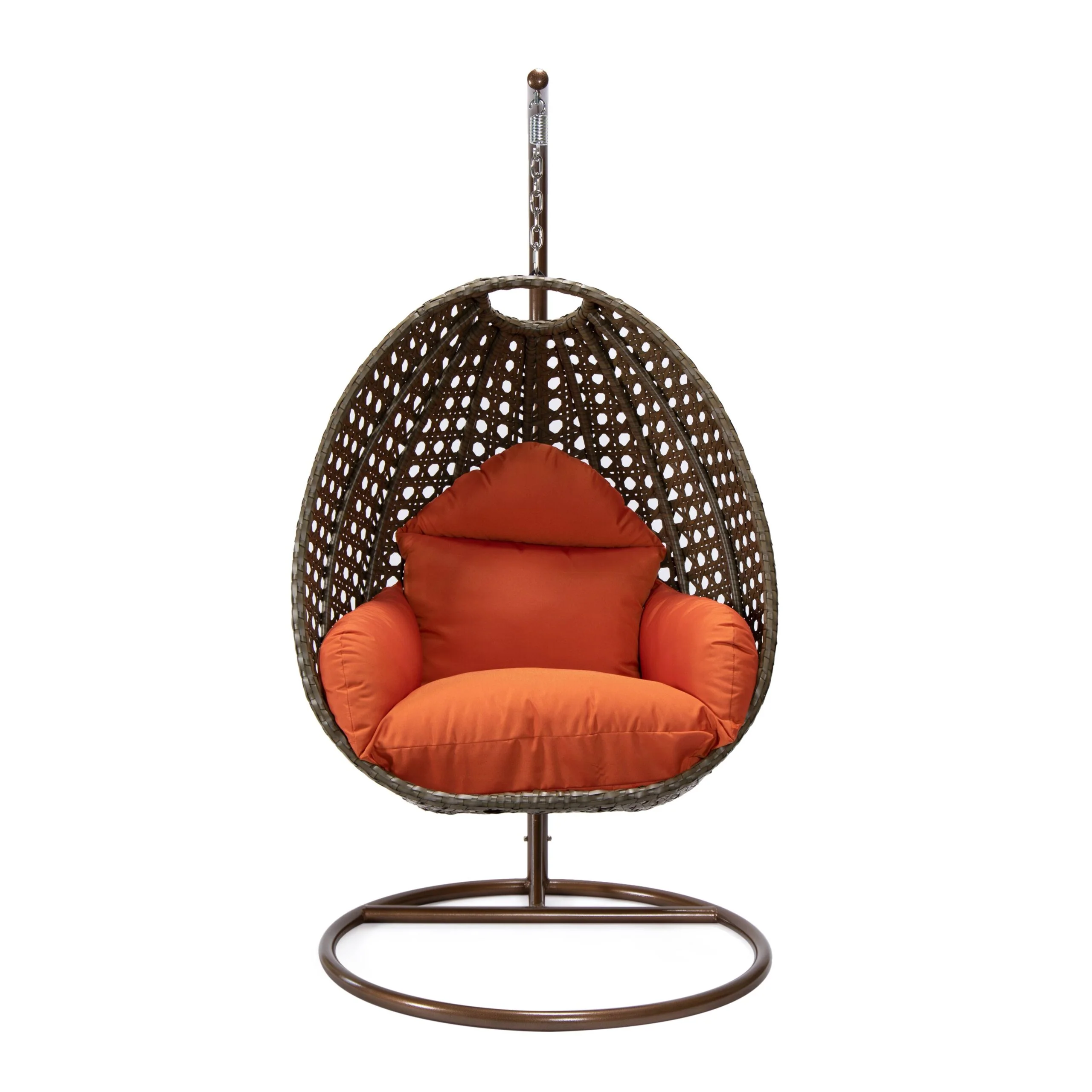 Marcello Single Seater Hanging Swing With Stand For Balcony , Garden (Brown) - Image 73