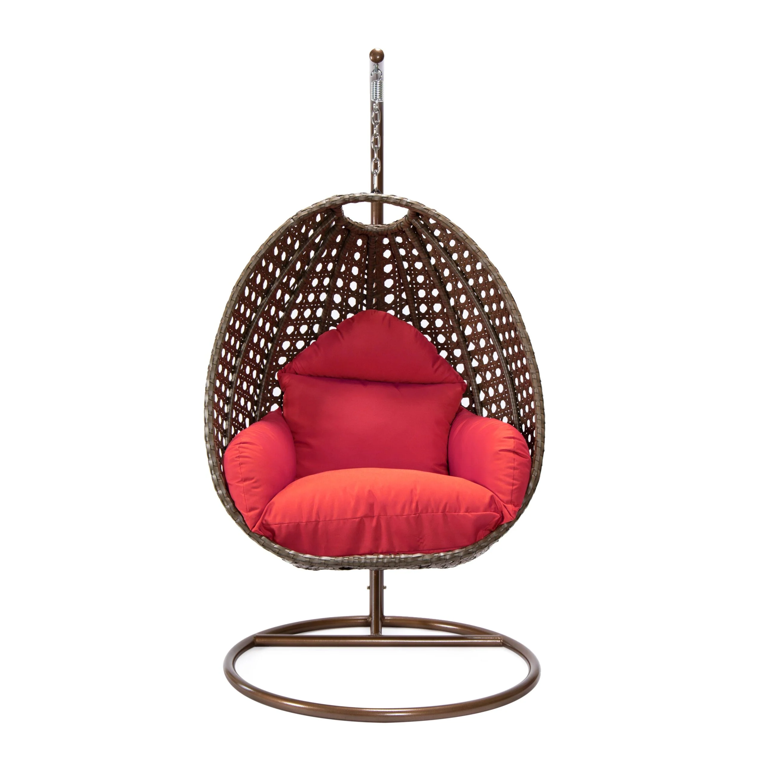 Marcello Single Seater Hanging Swing With Stand For Balcony , Garden (Brown) - Image 83