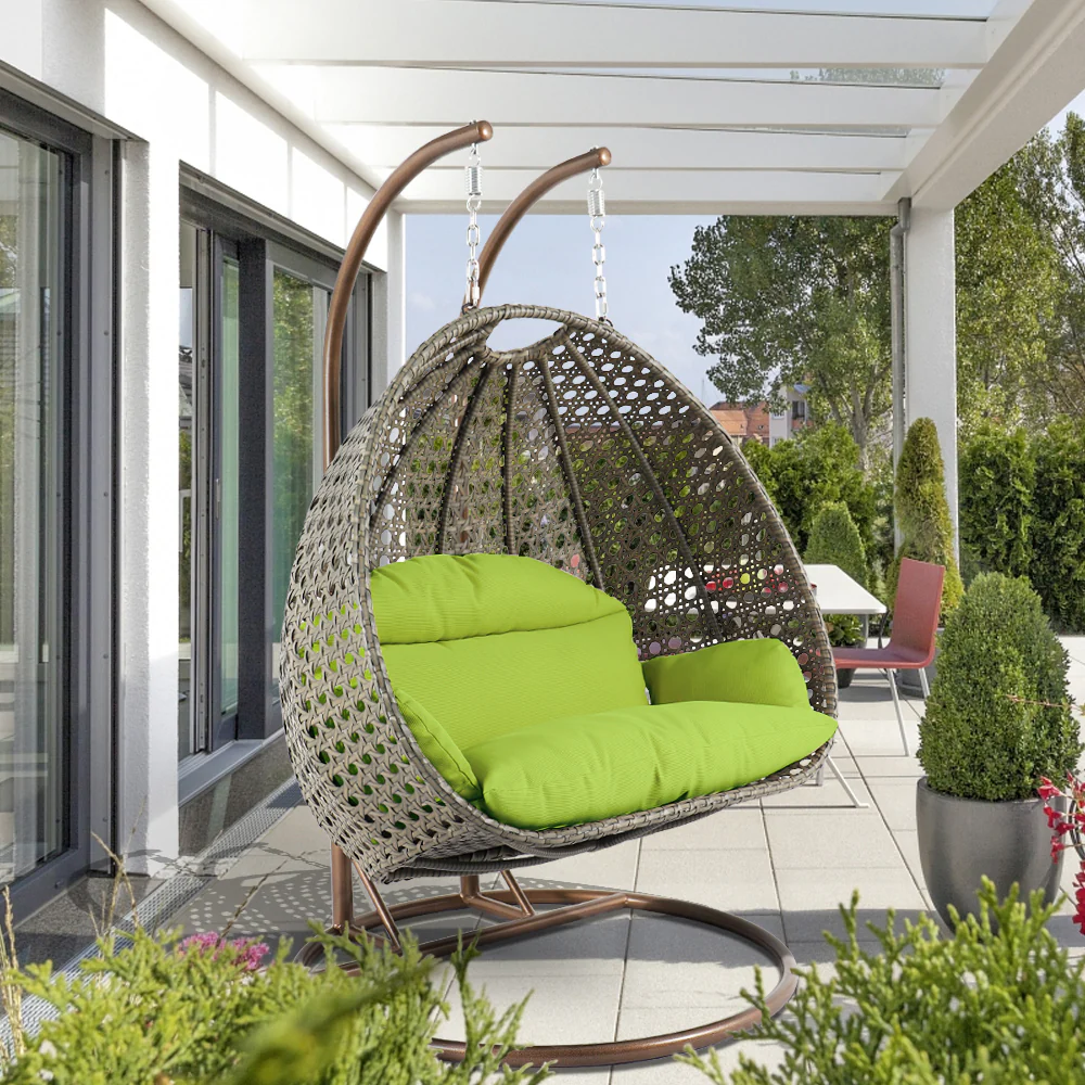Marco Double Seater Hanging Swing With Stand For Balcony , Garden Swing (Dark Grey) - Image 11