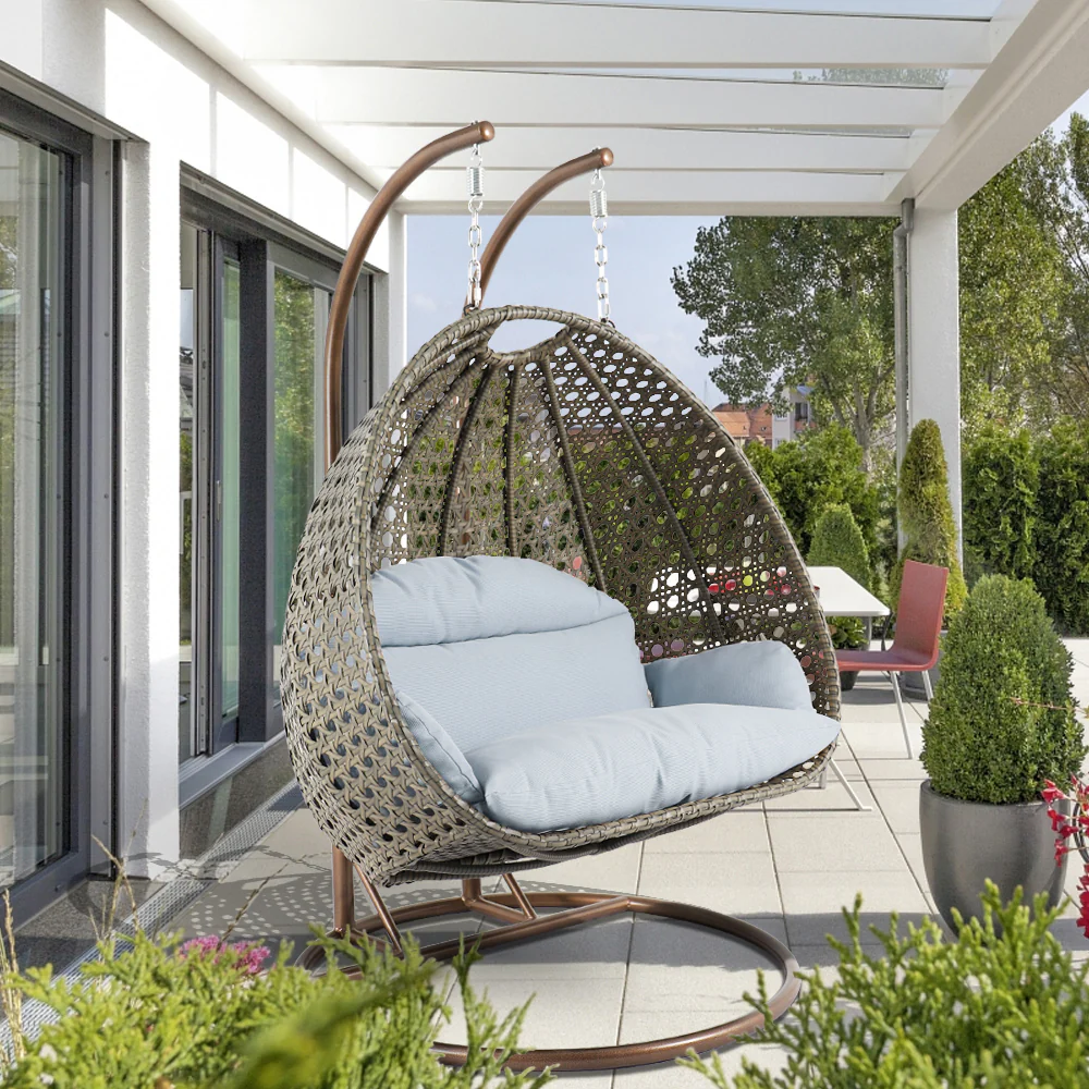 Marco Double Seater Hanging Swing With Stand For Balcony , Garden Swing (Dark Grey) - Image 12