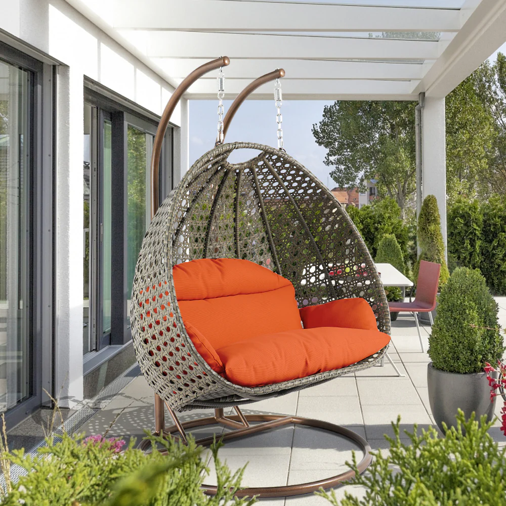 Marco Double Seater Hanging Swing With Stand For Balcony , Garden Swing (Dark Grey) - Image 13