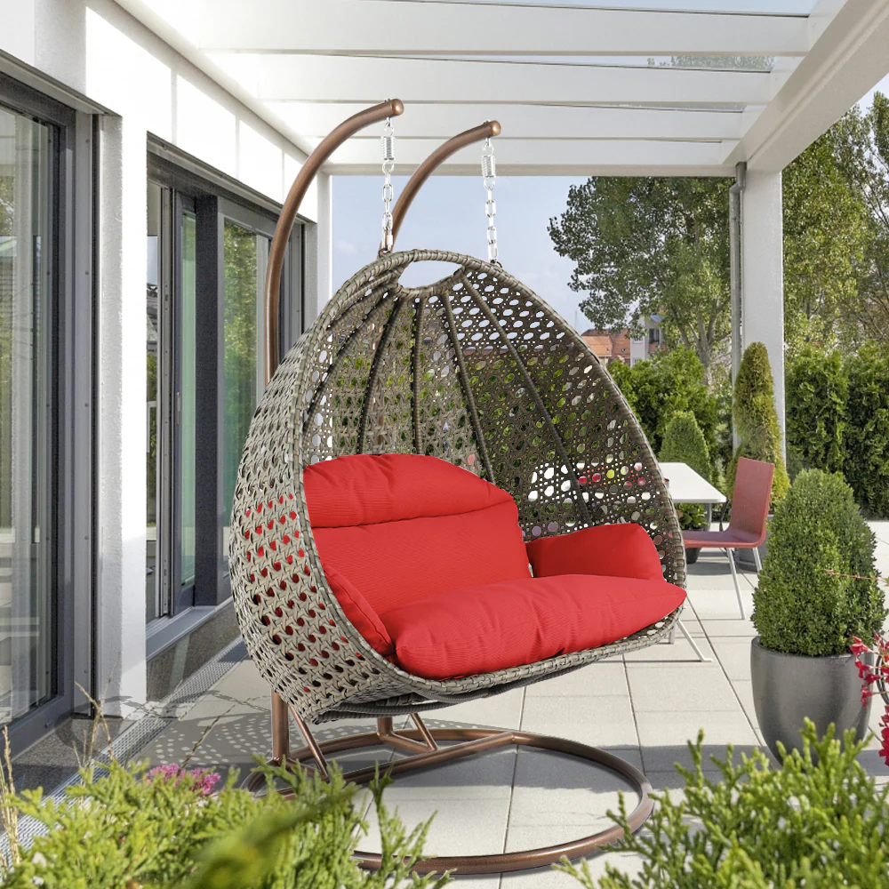 Marco Double Seater Hanging Swing With Stand For Balcony , Garden Swing (Dark Grey) - Image 14