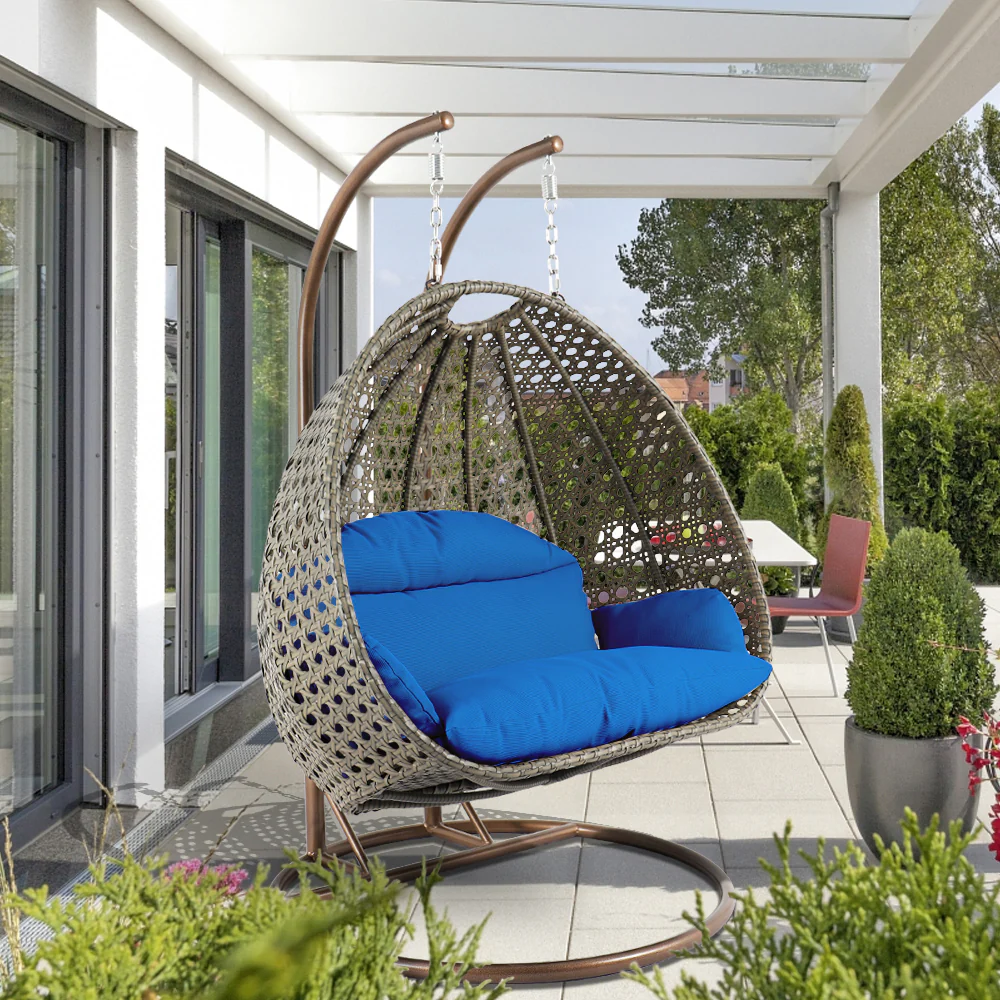 Marco Double Seater Hanging Swing With Stand For Balcony , Garden Swing (Dark Grey) - Image 7