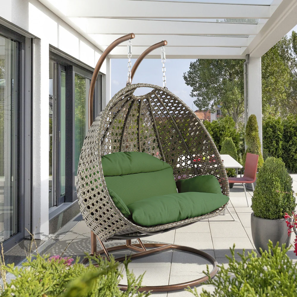 Marco Double Seater Hanging Swing With Stand For Balcony , Garden Swing (Dark Grey) - Image 9