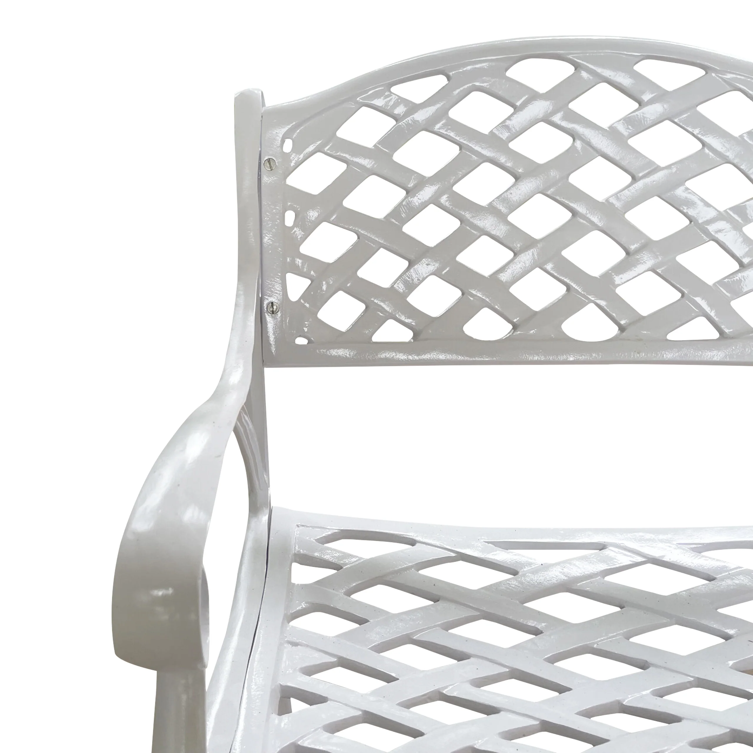 Marino Cast Aluminium Garden Patio Seating 3 Chair and 1 Table Set - Image 4