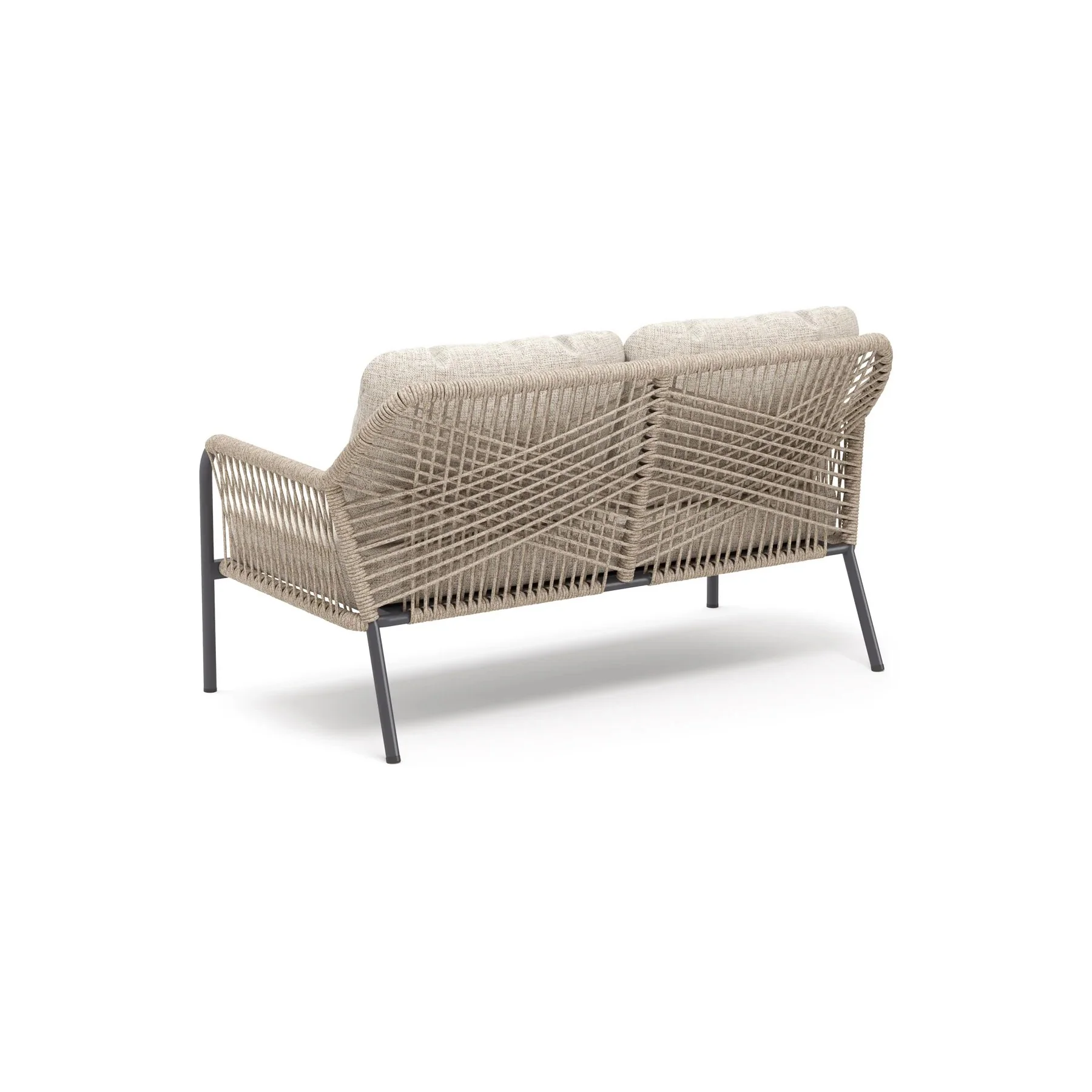 Morvos Outdoor Garden Balcony Sofa Set 2 Seater,2 Single seater and 2 Center Table Set (Beige) - Image 4