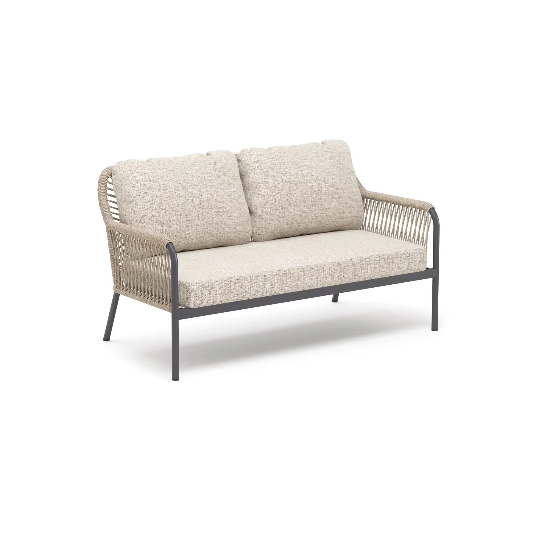 Morvos Outdoor Garden Balcony Sofa Set 2 Seater,2 Single seater and 2 Center Table Set (Beige) - Image 5