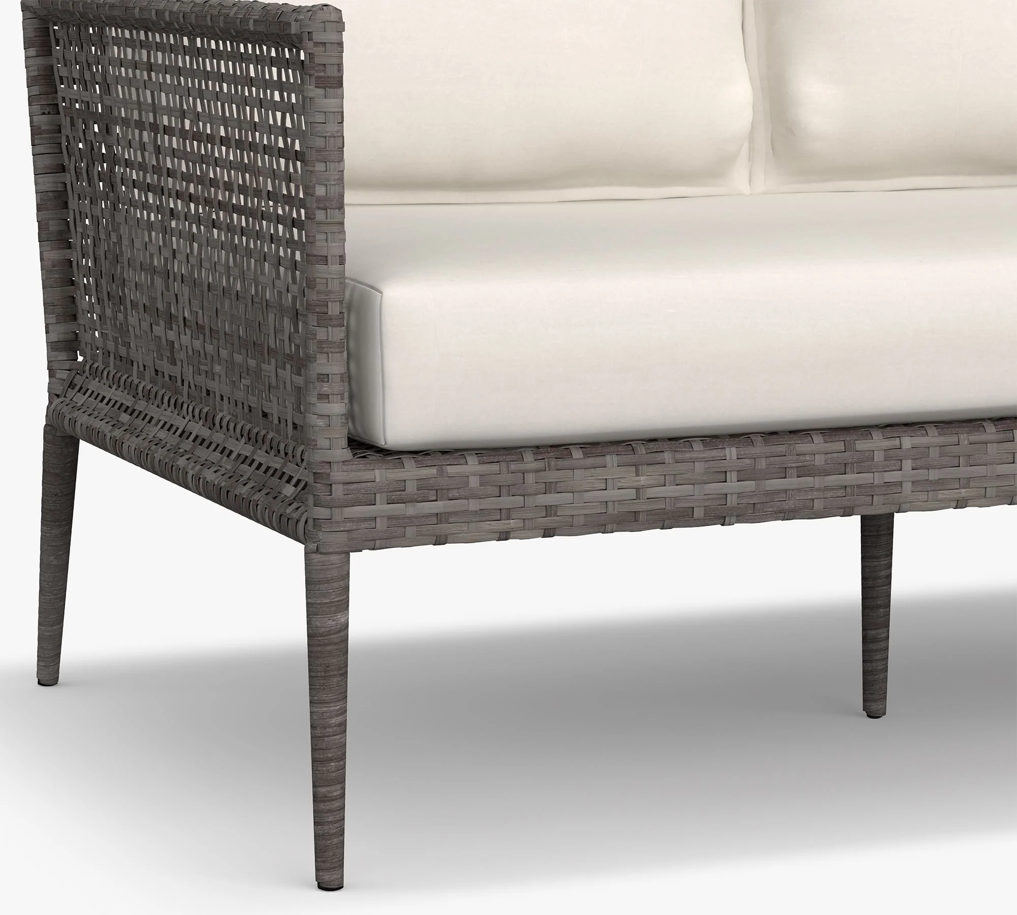 Mosè Outdoor Patio Sofa Set 2 Seater (Grey) - Image 5