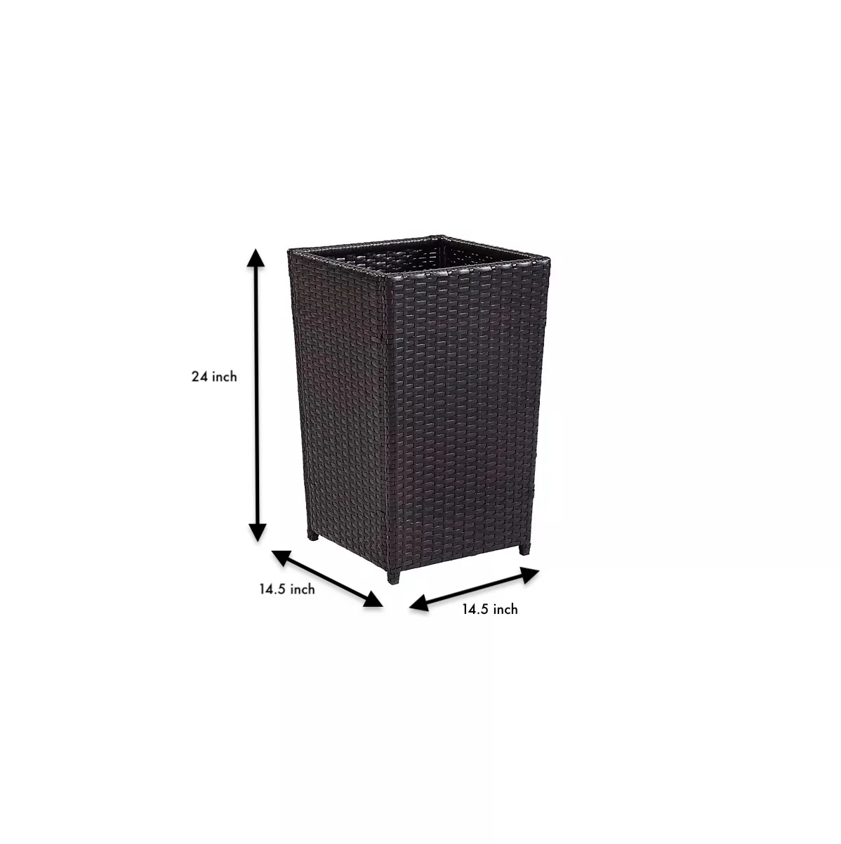 Nadi Outdoor Wicker Planters For Garden , Balcony (Dark Brown) - Image 4