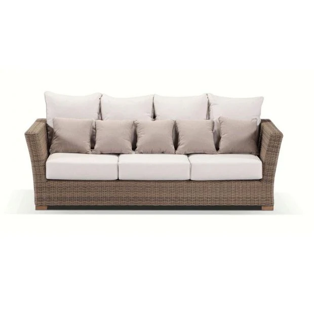 Noelia Outdoor Sofa Set 3 Seater , 2 Single seater and 1 Center Table (Brown + Cream) - Image 3