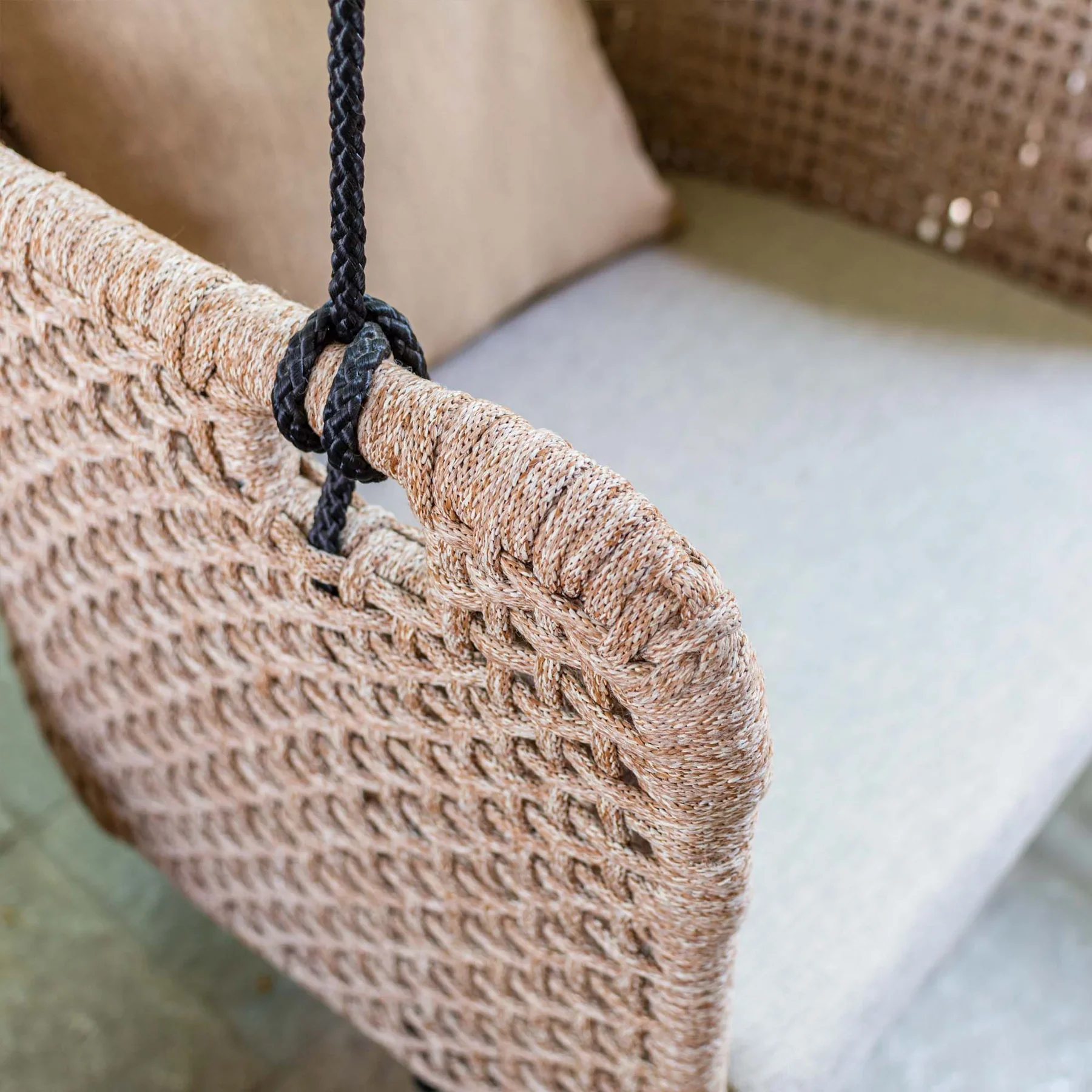 Novia Single Seater Hanging Swing Without Stand For Balcony, Garden Swing (Honey) - Image 3