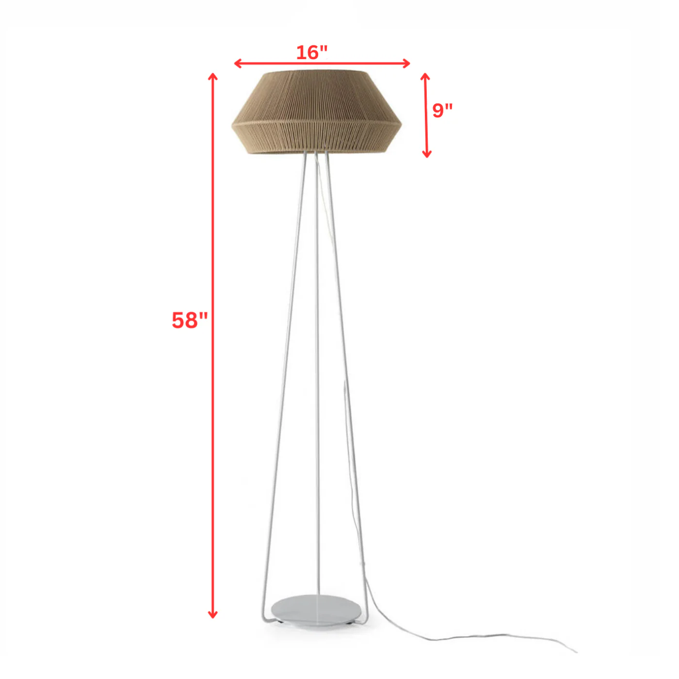 Ouida Outdoor Rope Floor Lamp - Image 2