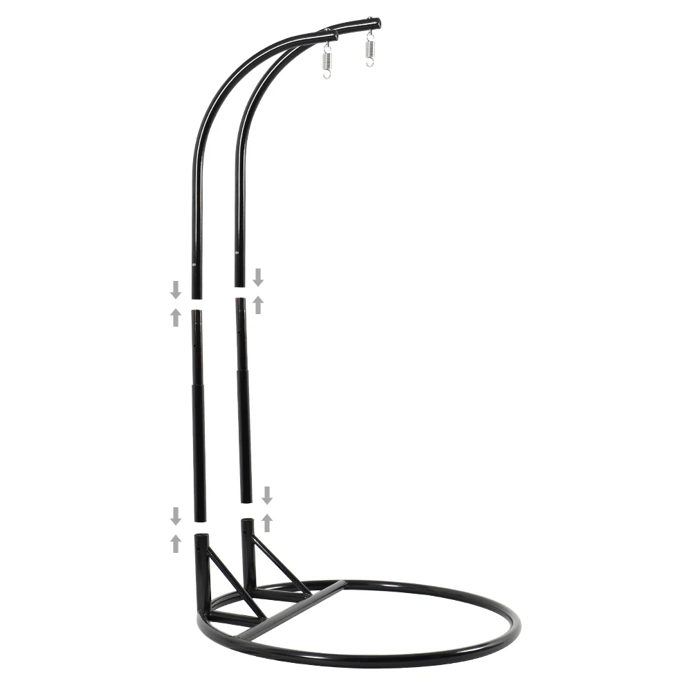 Paccio Double Seater Hanging Swing With Stand For Balcony , Garden Swing (Dark Grey) - Image 31