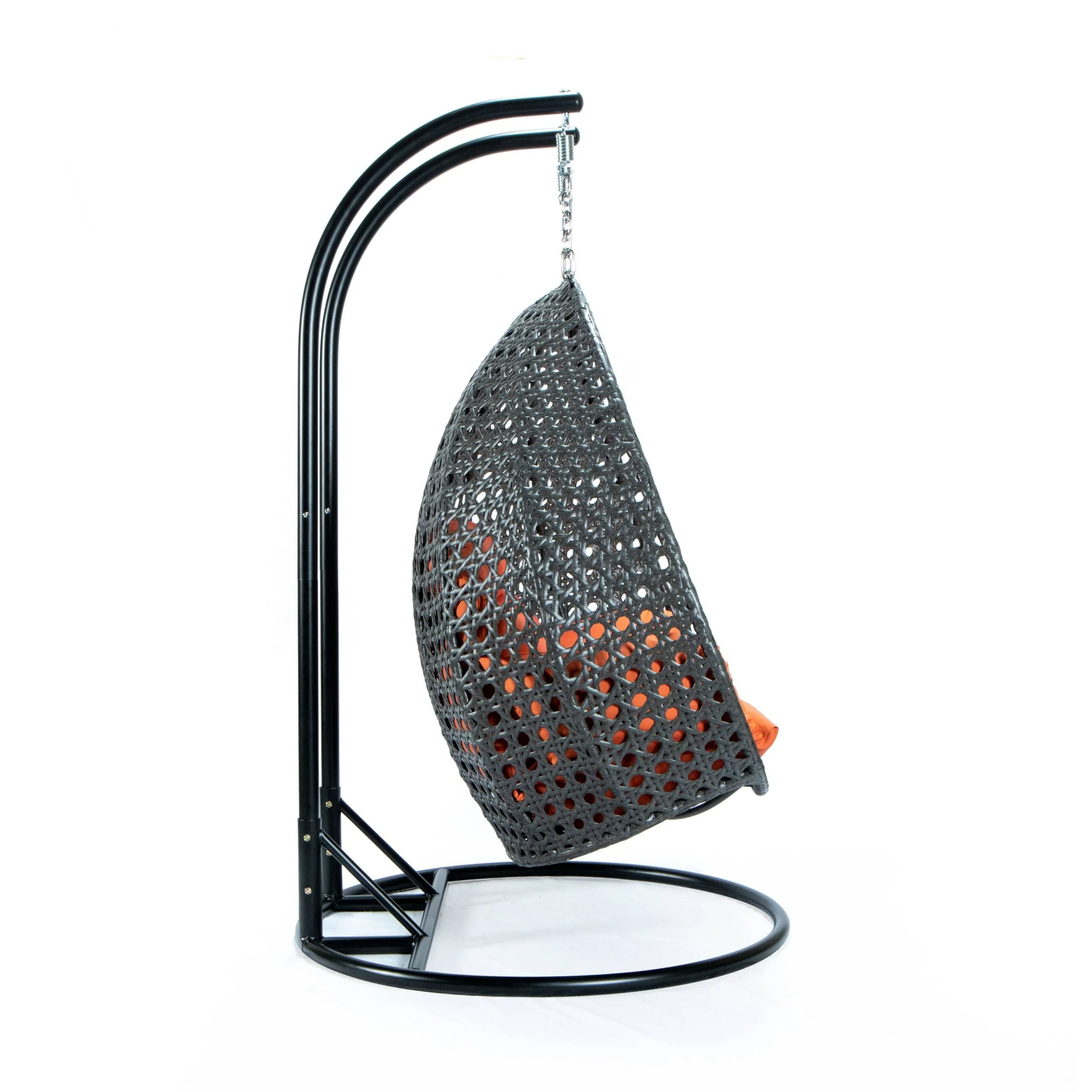 Paccio Double Seater Hanging Swing With Stand For Balcony , Garden Swing (Dark Grey) - Image 75