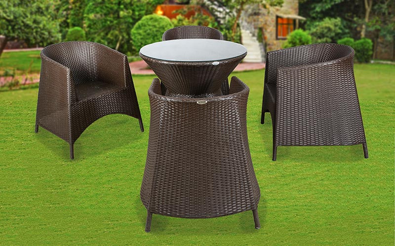 Pepe Outdoor Patio Seating Set 4 Chairs and 1 Table Set - Image 5
