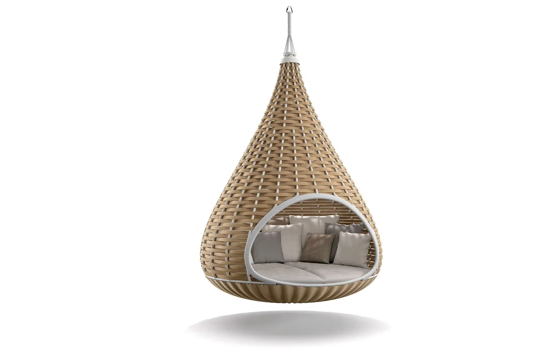 Pepito Three Seater Hanging Swing Without Stand For Balcony, Garden Swing (Honey) - Image 3