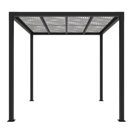 Perlita Outdoor Pergola For Garden ,Terrace (Black) - Image 3