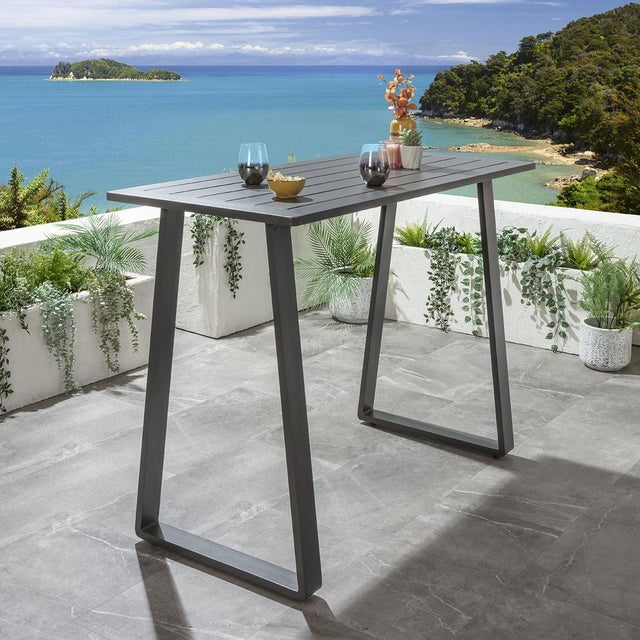 Philip Outdoor Patio Bar Set 6 Chairs and 1 Table Set Braided & Rope - Image 6