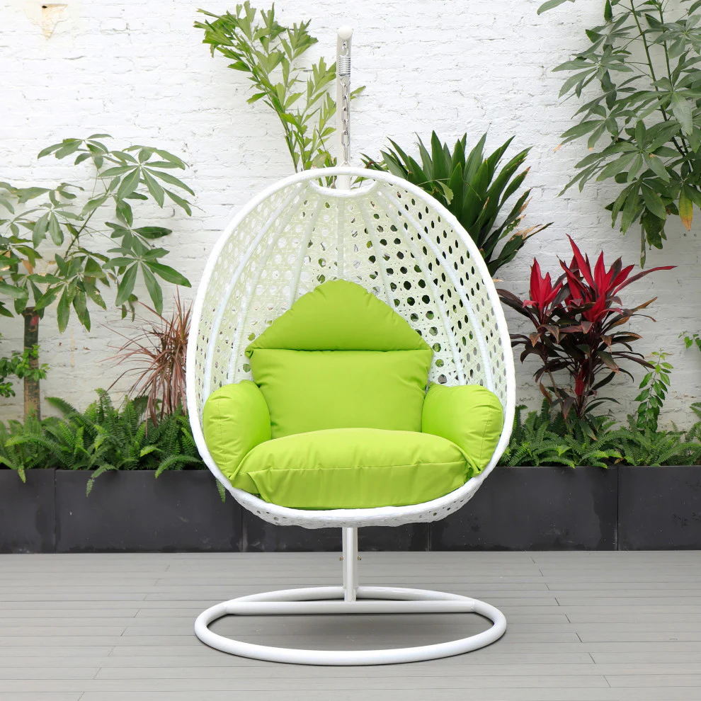 Pico Single Seater Hanging Swing With Stand For Balcony , Garden (White) - Image 11