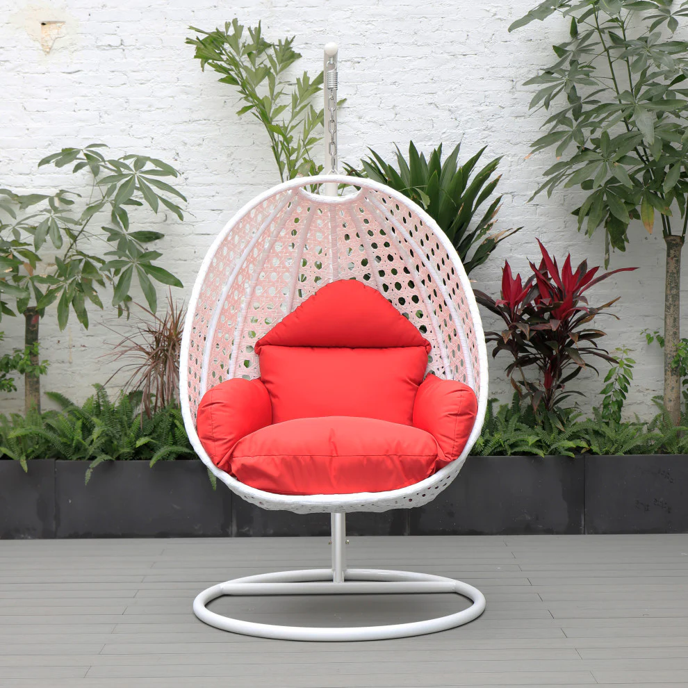 Pico Single Seater Hanging Swing With Stand For Balcony , Garden (White) - Image 14