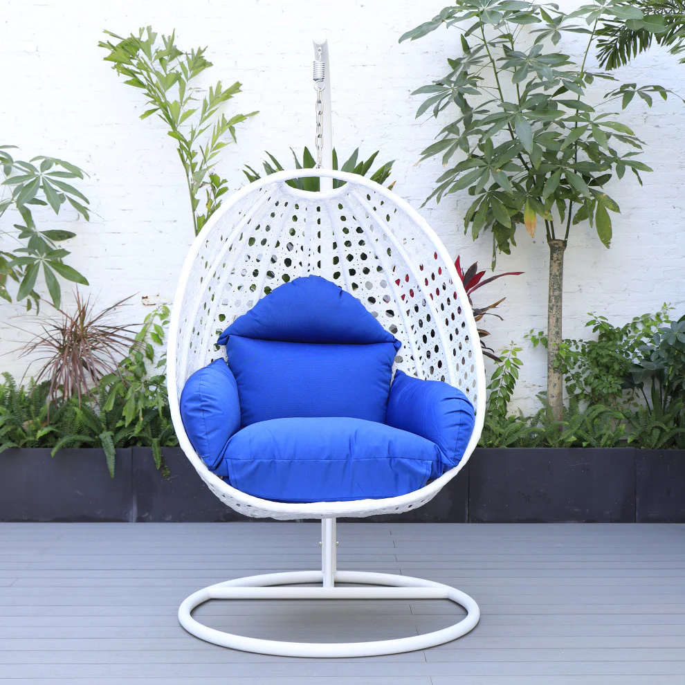 Pico Single Seater Hanging Swing With Stand For Balcony , Garden (White) - Image 16