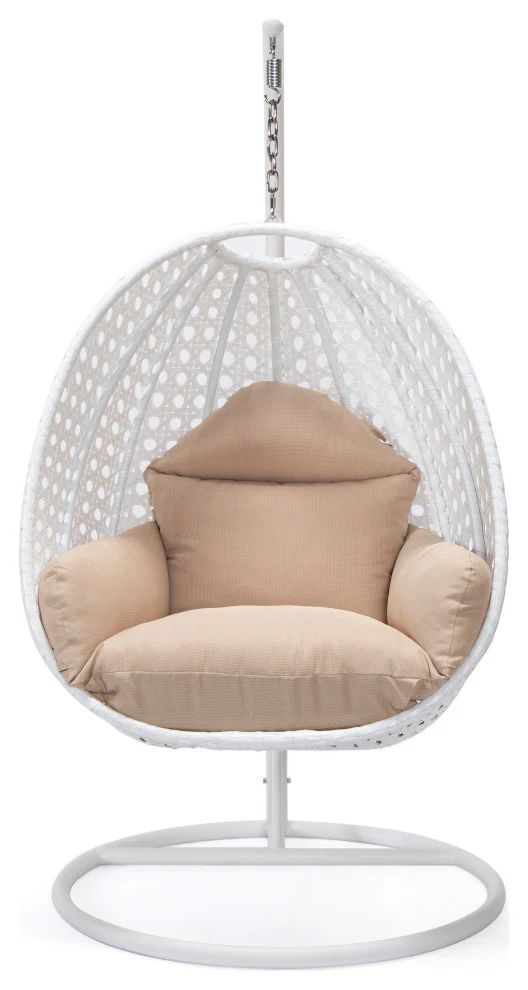 Pico Single Seater Hanging Swing With Stand For Balcony , Garden (White) - Image 2