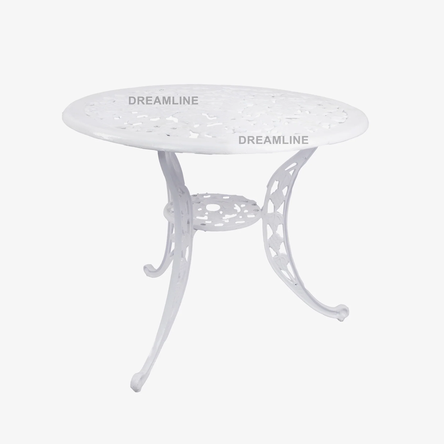 Rahel Cast Aluminium Garden Patio Seating 3 Chair and 1 Table Set - Image 5