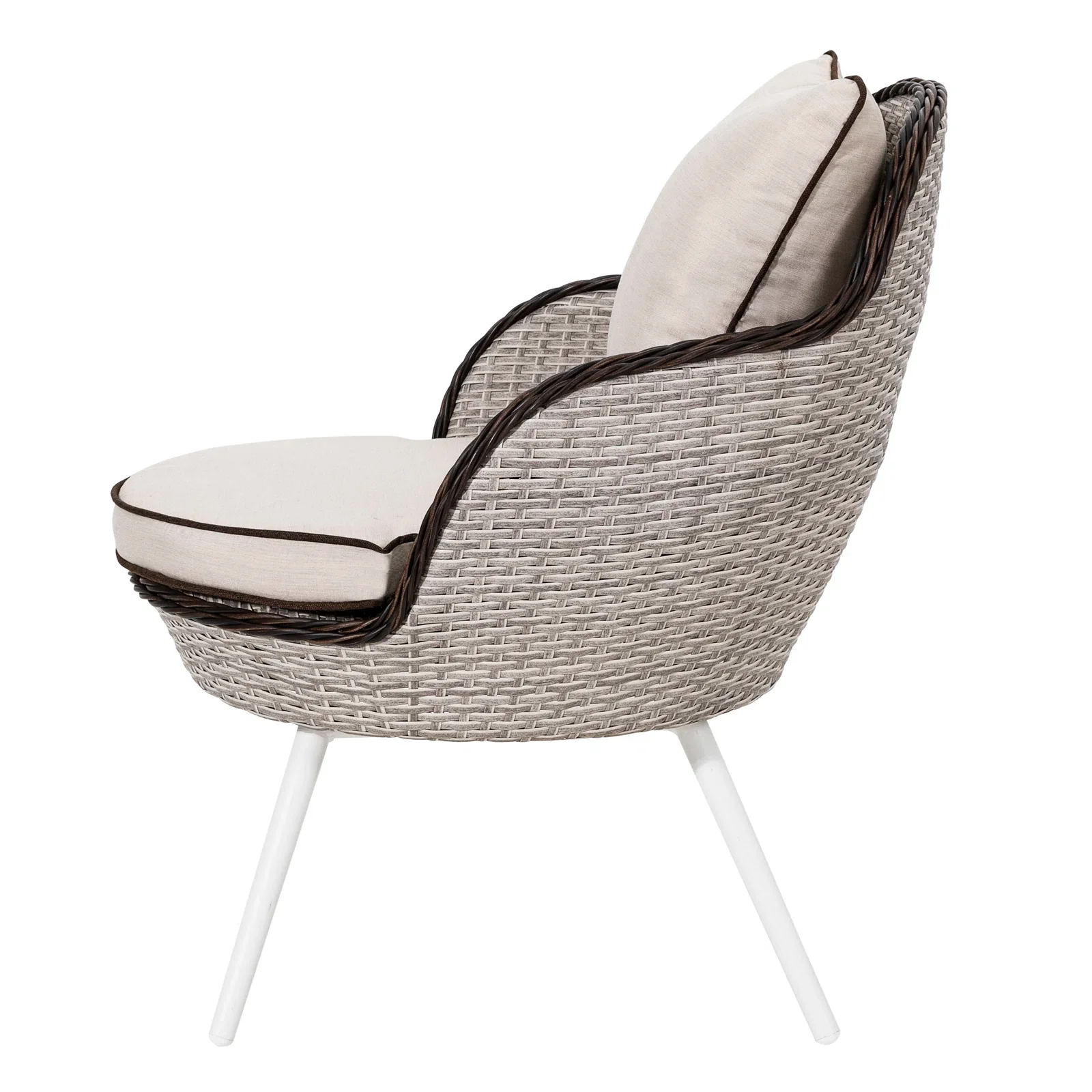 Ramira Outdoor Patio Seating Set 2 Chairs and 1 Table Set (Beige) - Image 5