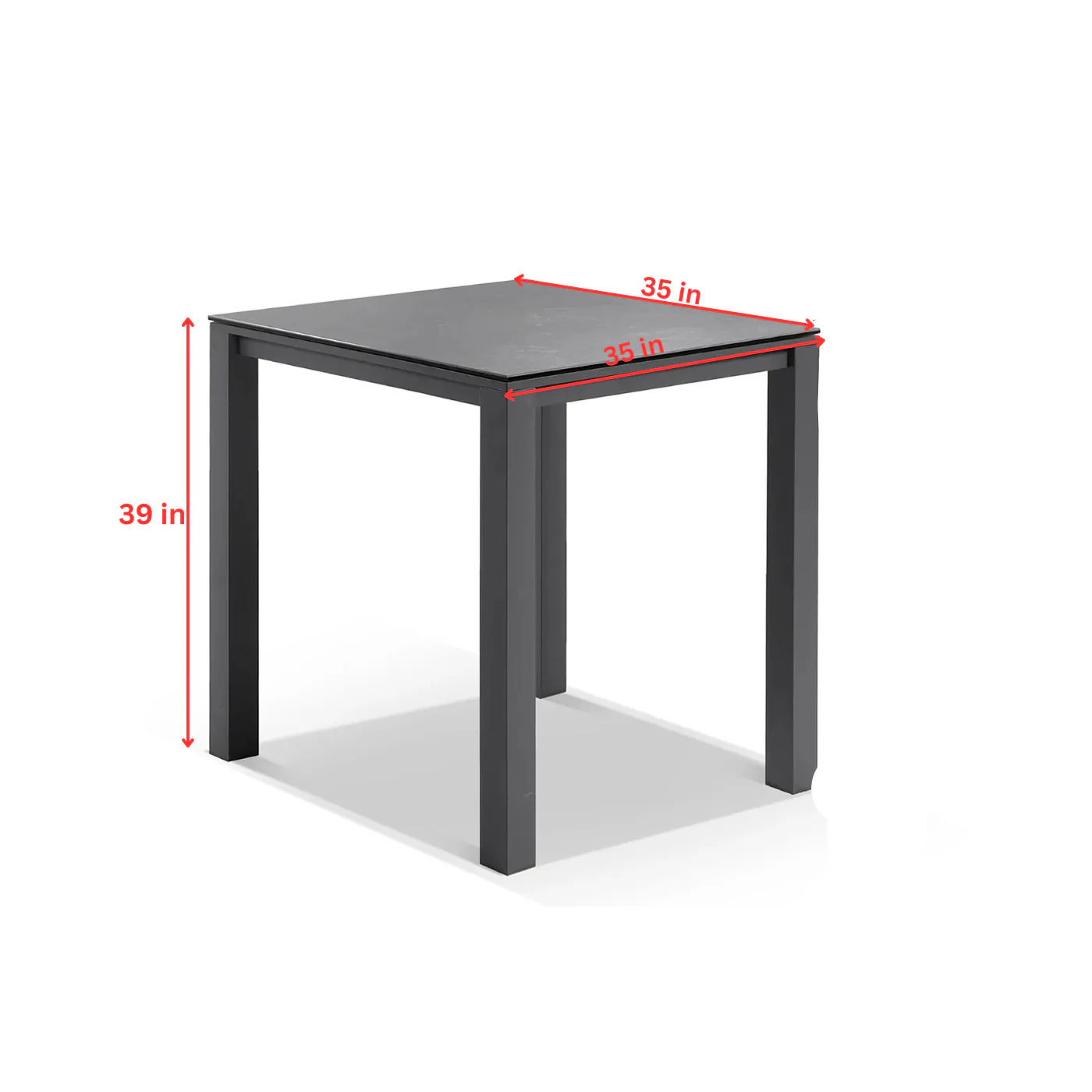 Revan Outdoor Bar Sets 4 Chairs and 1 Table Patio Bar Set (Dark Grey) - Image 5