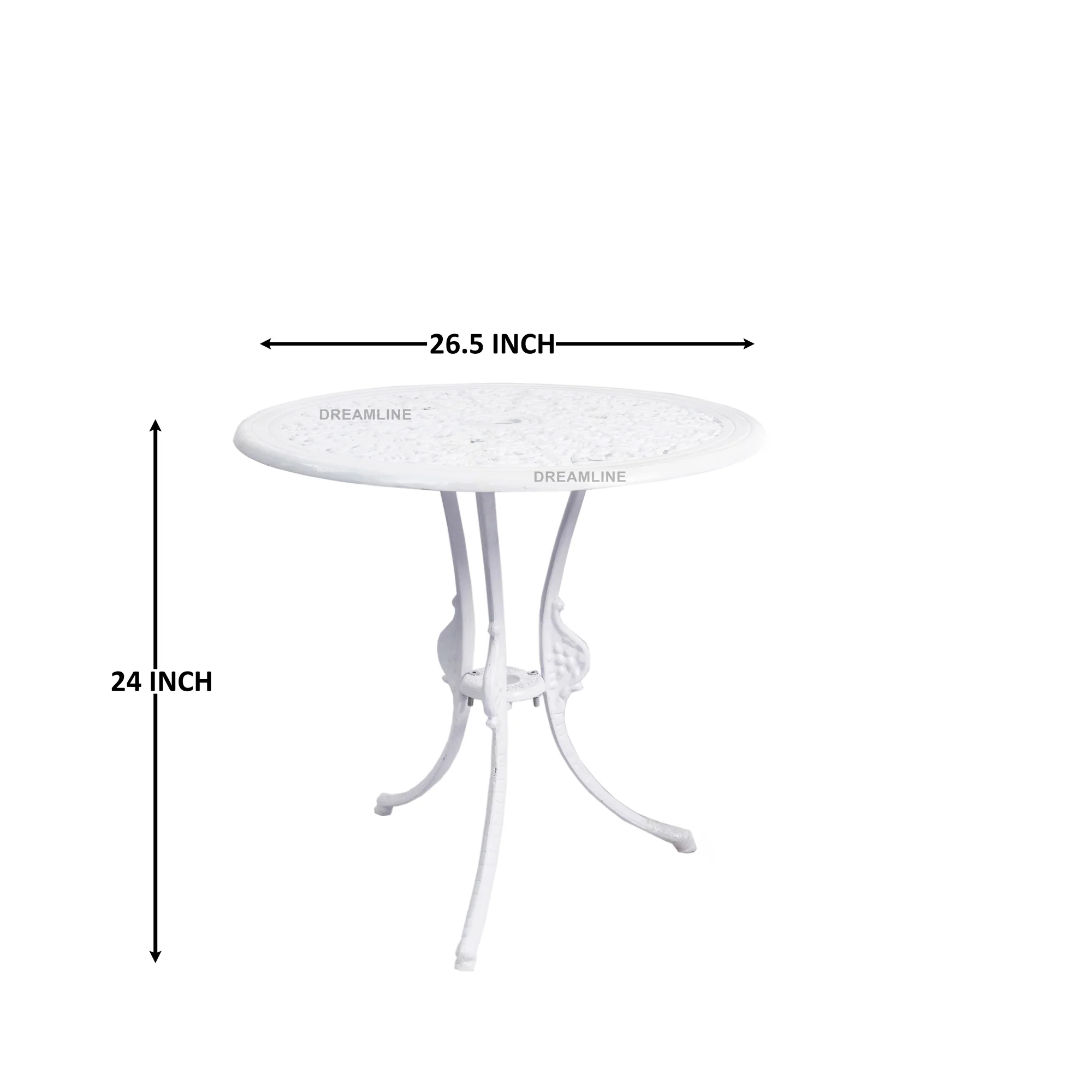 Rino Cast Aluminium Garden Patio Seating 2 Chair and 1 Table Set - Image 8