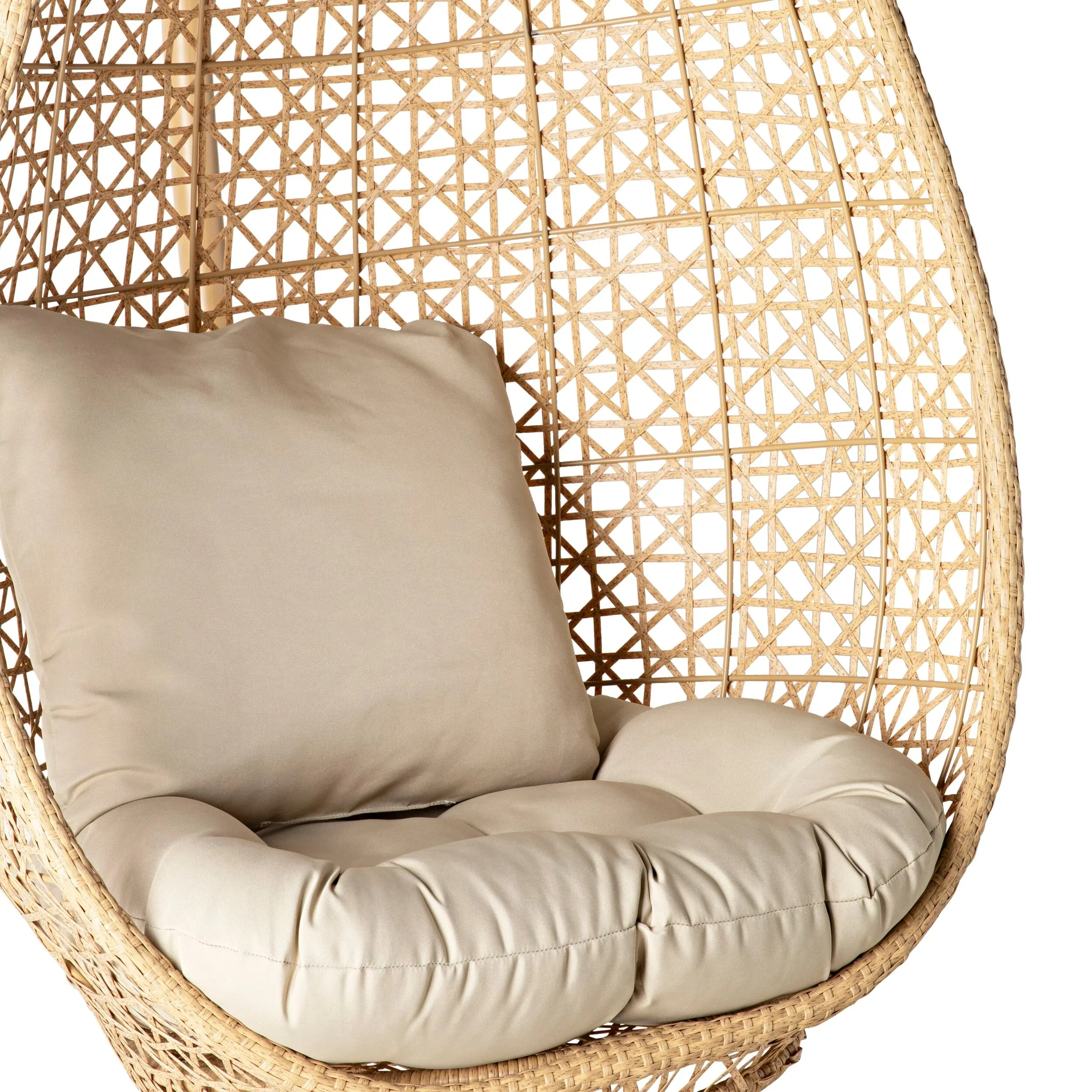 Rosie Single Seater Hanging Swing With Stand For Balcony , Garden (Honey) - Image 6
