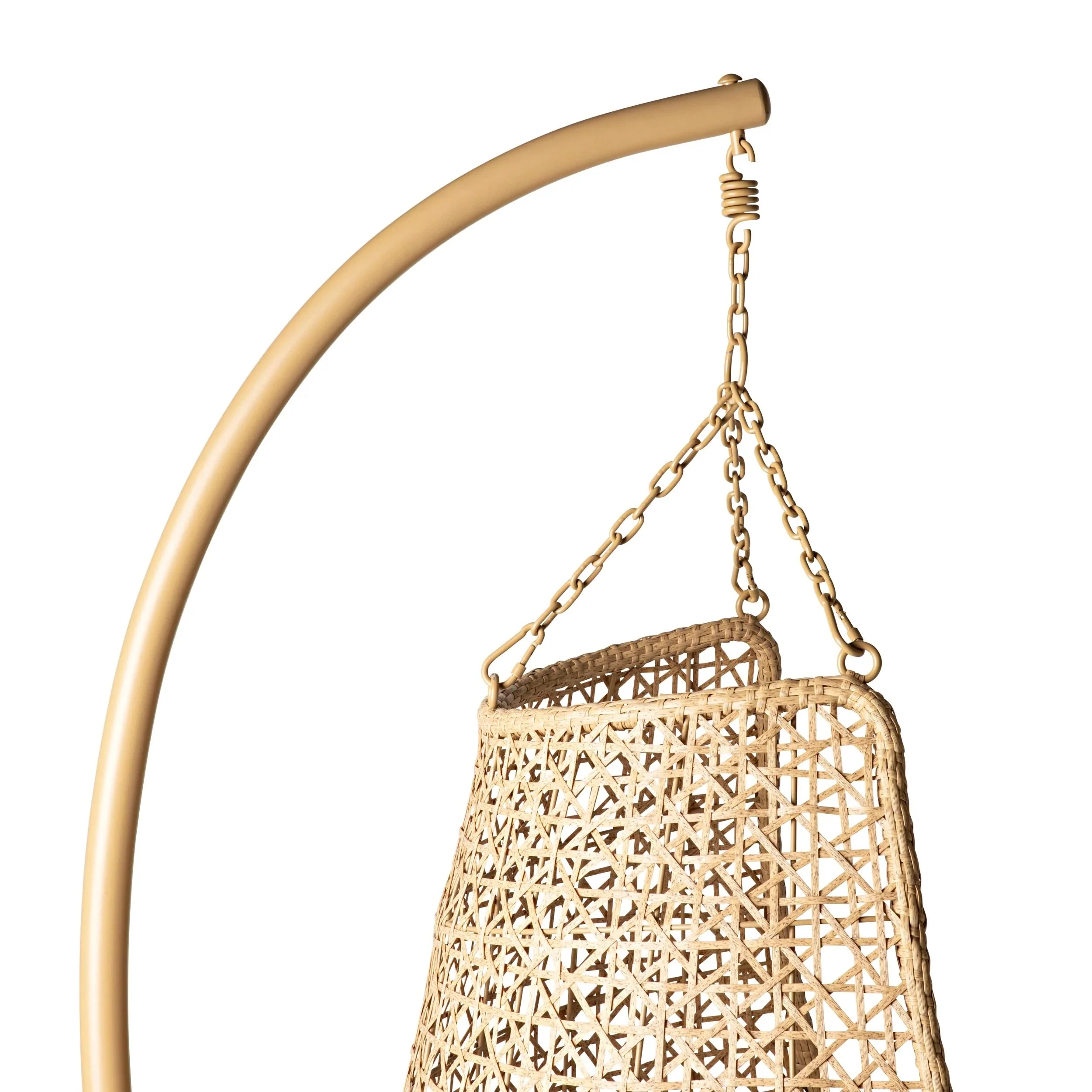 Rosie Single Seater Hanging Swing With Stand For Balcony , Garden (Honey) - Image 7
