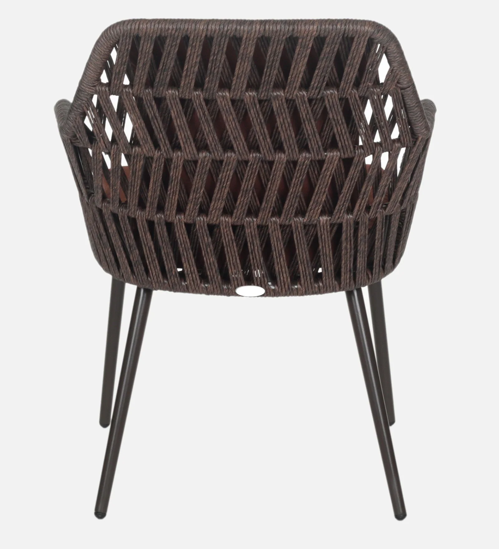 Solve Outdoor Patio Seating Set 4 Chairs and 1 Table Set (Brown) Braided & Rope - Image 5