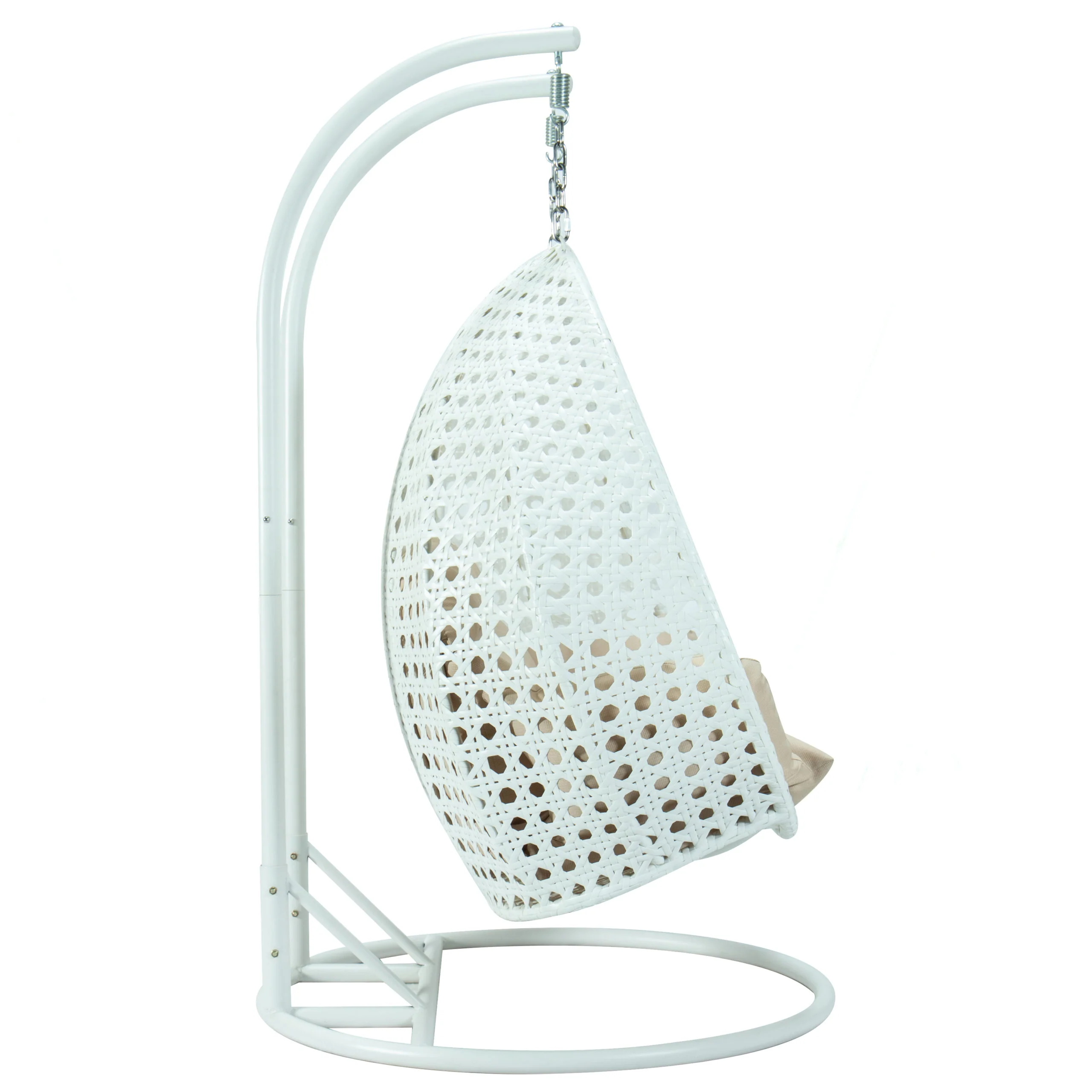 Strinati Double Seater Hanging Swing With Stand For Balcony , Garden Swing (White) - Image 6