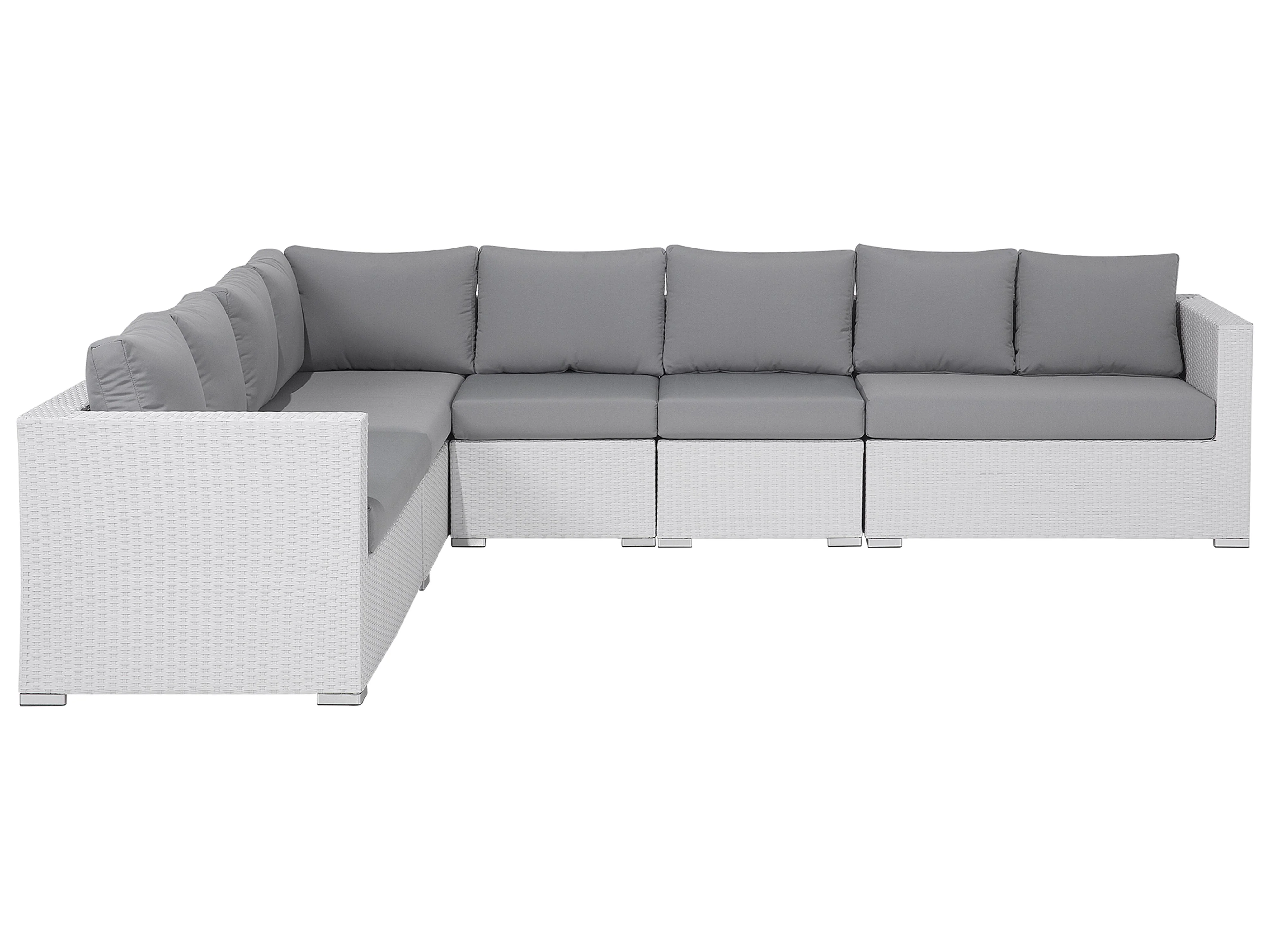 Ulva Outdoor Sofa Set 8 Seater , Single Seater and 2 Center Table Set (White) - Image 7