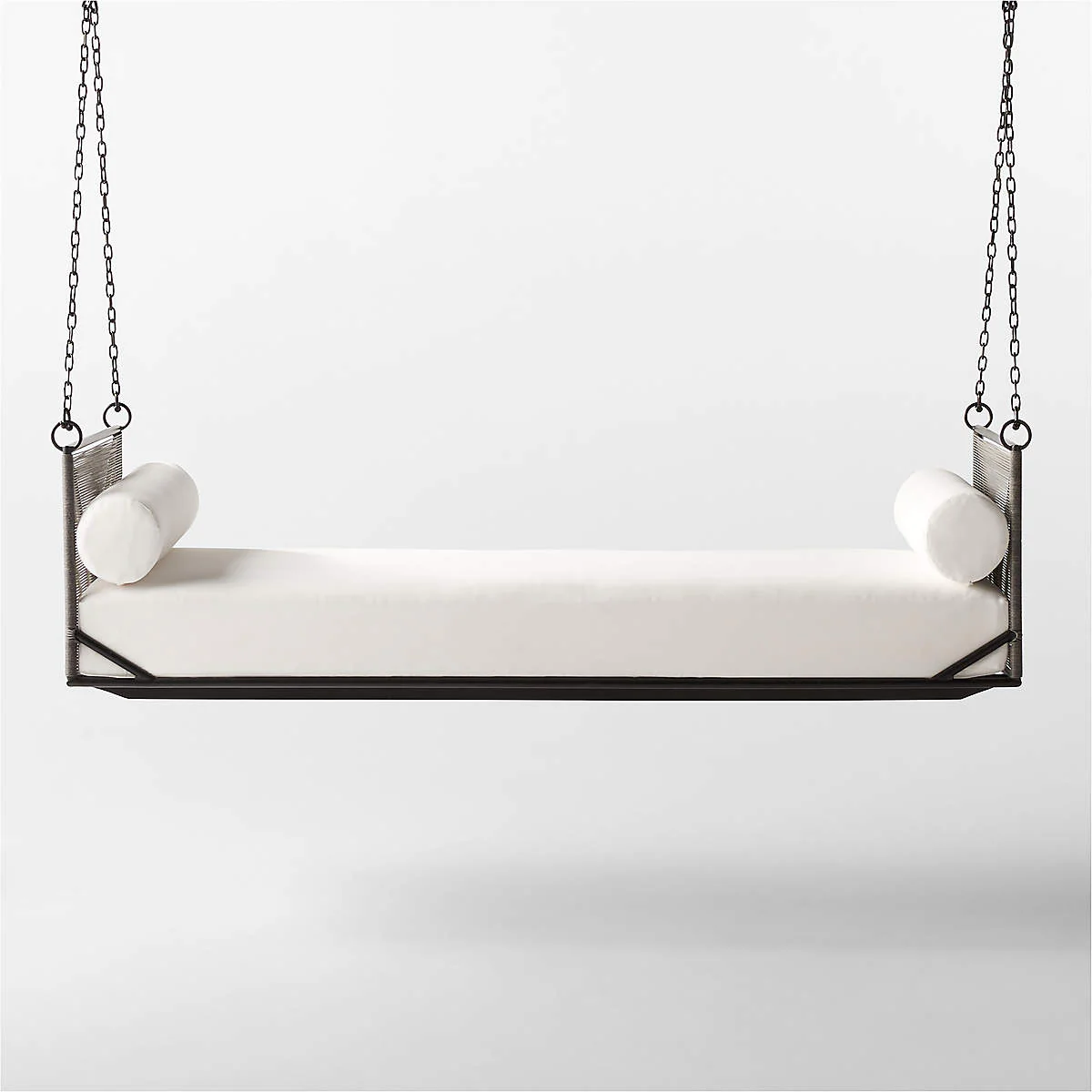 Vecoli Double Seater Hanging Swing Without Stand For Balcony , Garden Swing (Grey) Braided & Rope - Image 3