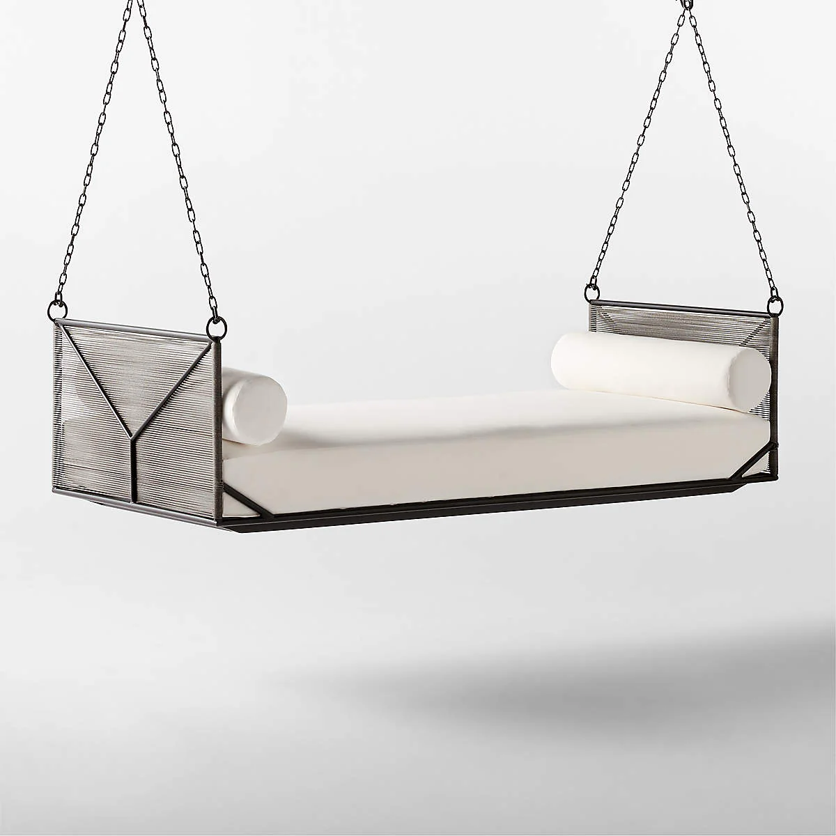 Vecoli Double Seater Hanging Swing Without Stand For Balcony , Garden Swing (Grey) Braided & Rope - Image 4