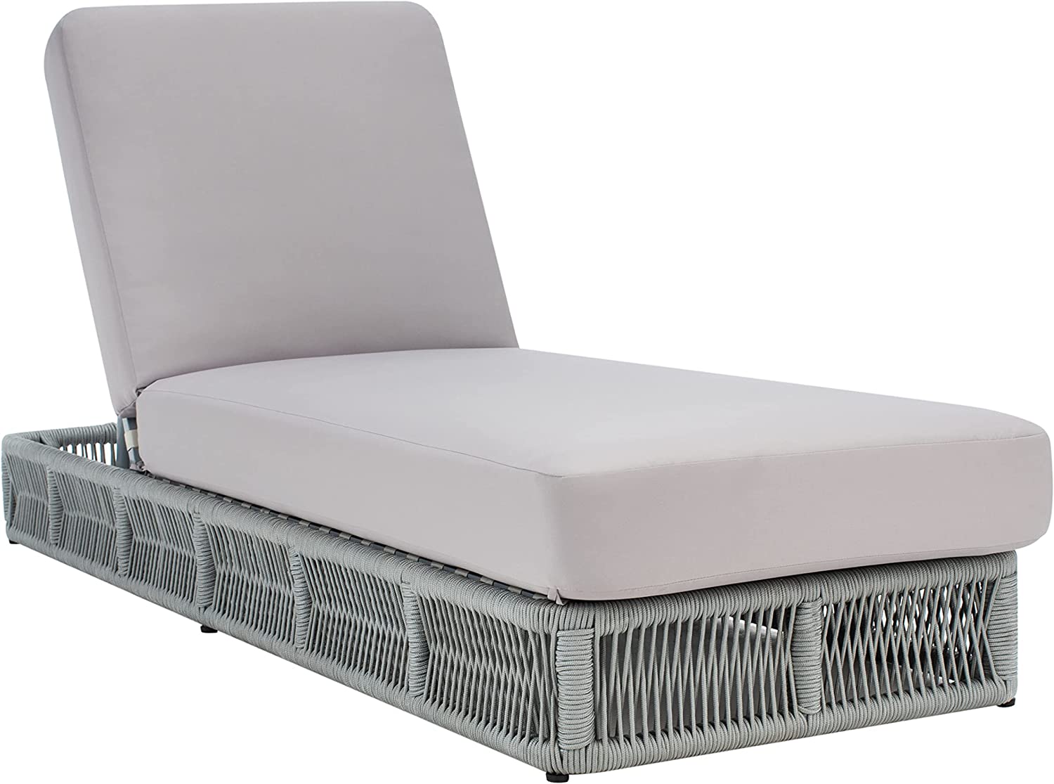 Vera Outdoor Swimming Poolside Lounger (Grey) Braided & Rope - Image 3