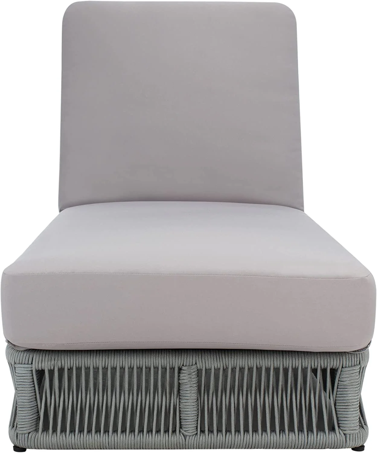 Vera Outdoor Swimming Poolside Lounger (Grey) Braided & Rope - Image 5
