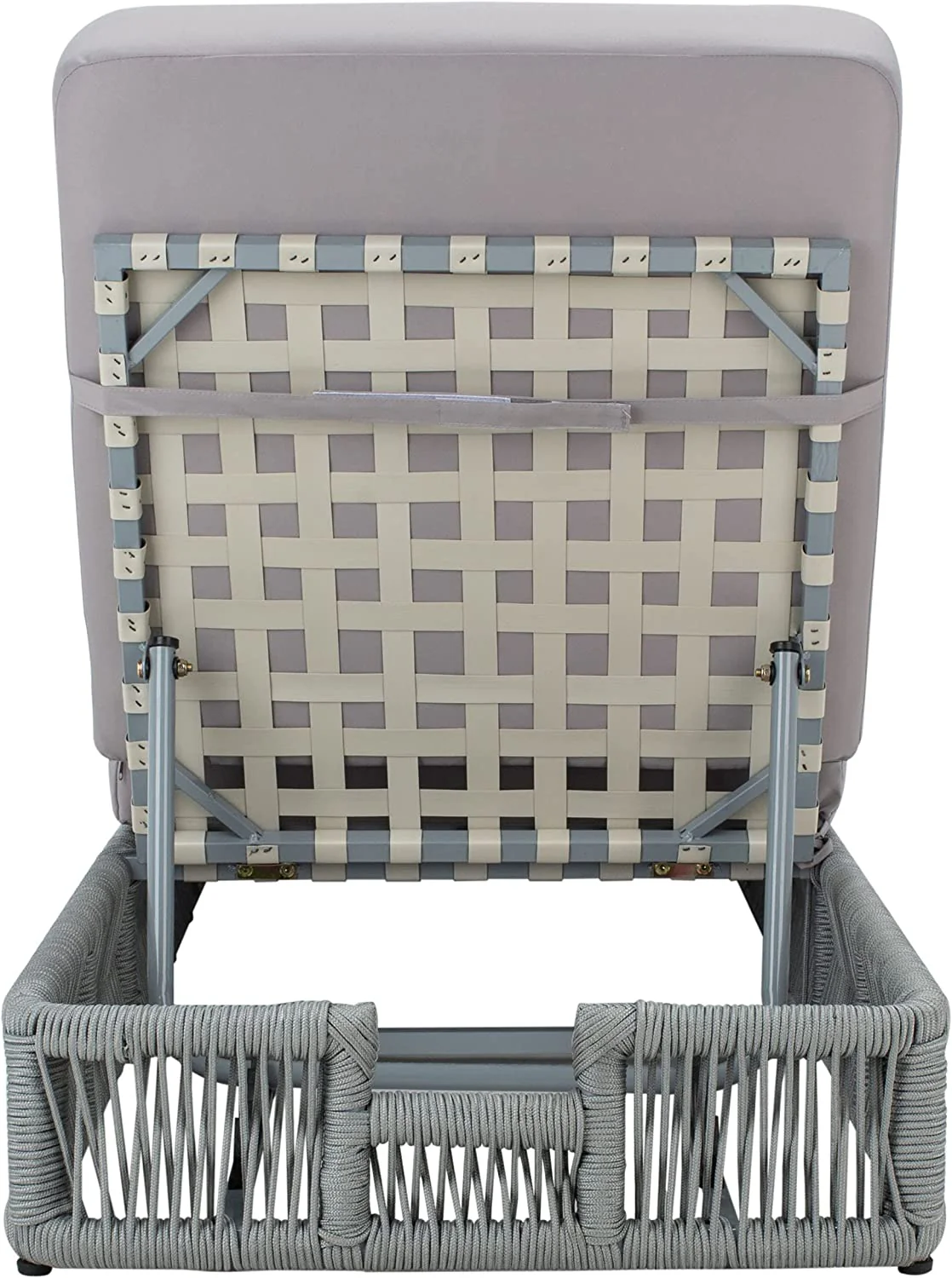 Vera Outdoor Swimming Poolside Lounger (Grey) Braided & Rope - Image 9