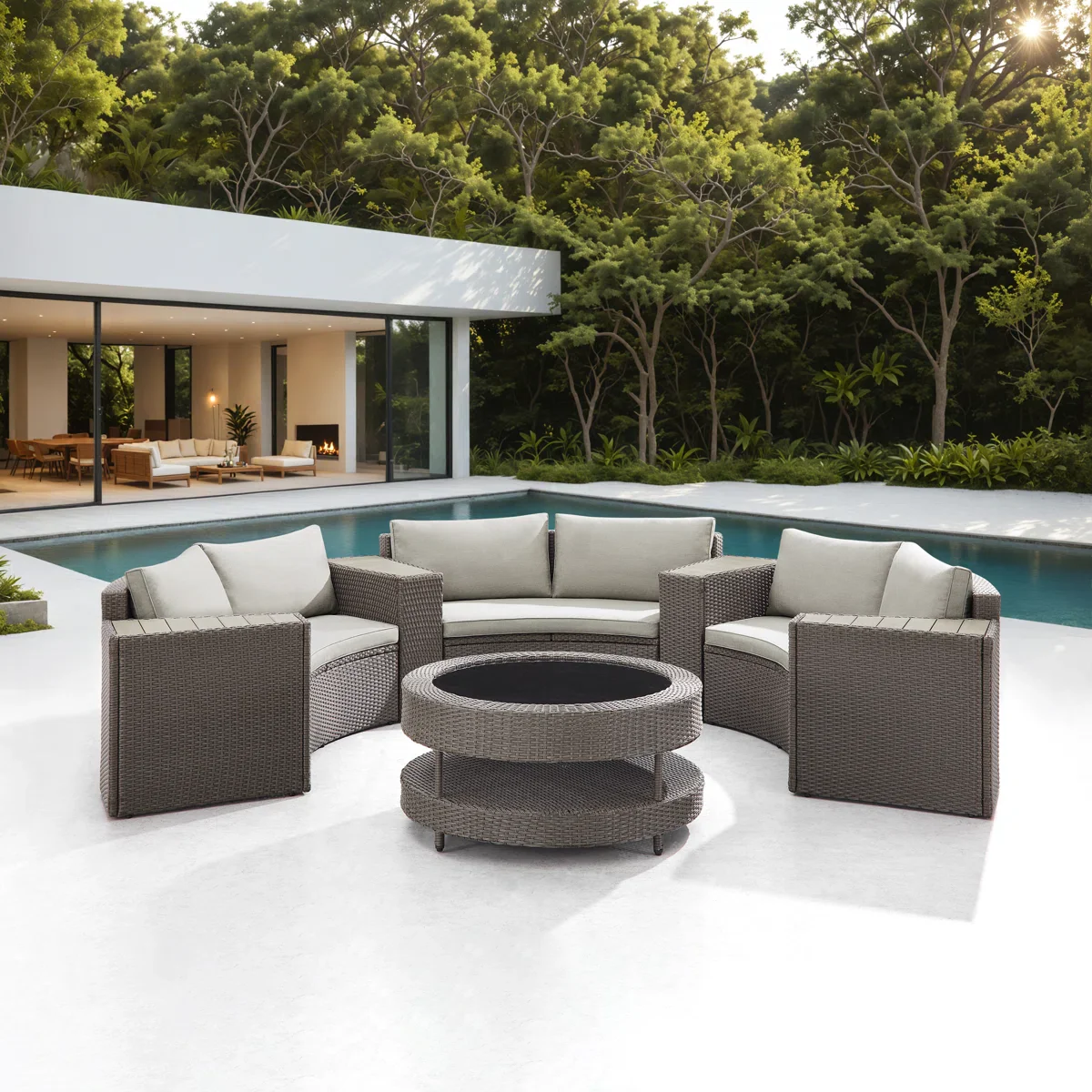 Vimi Outdoor Patio Sofa Set 6 seater and 1 Center Table - Image 4