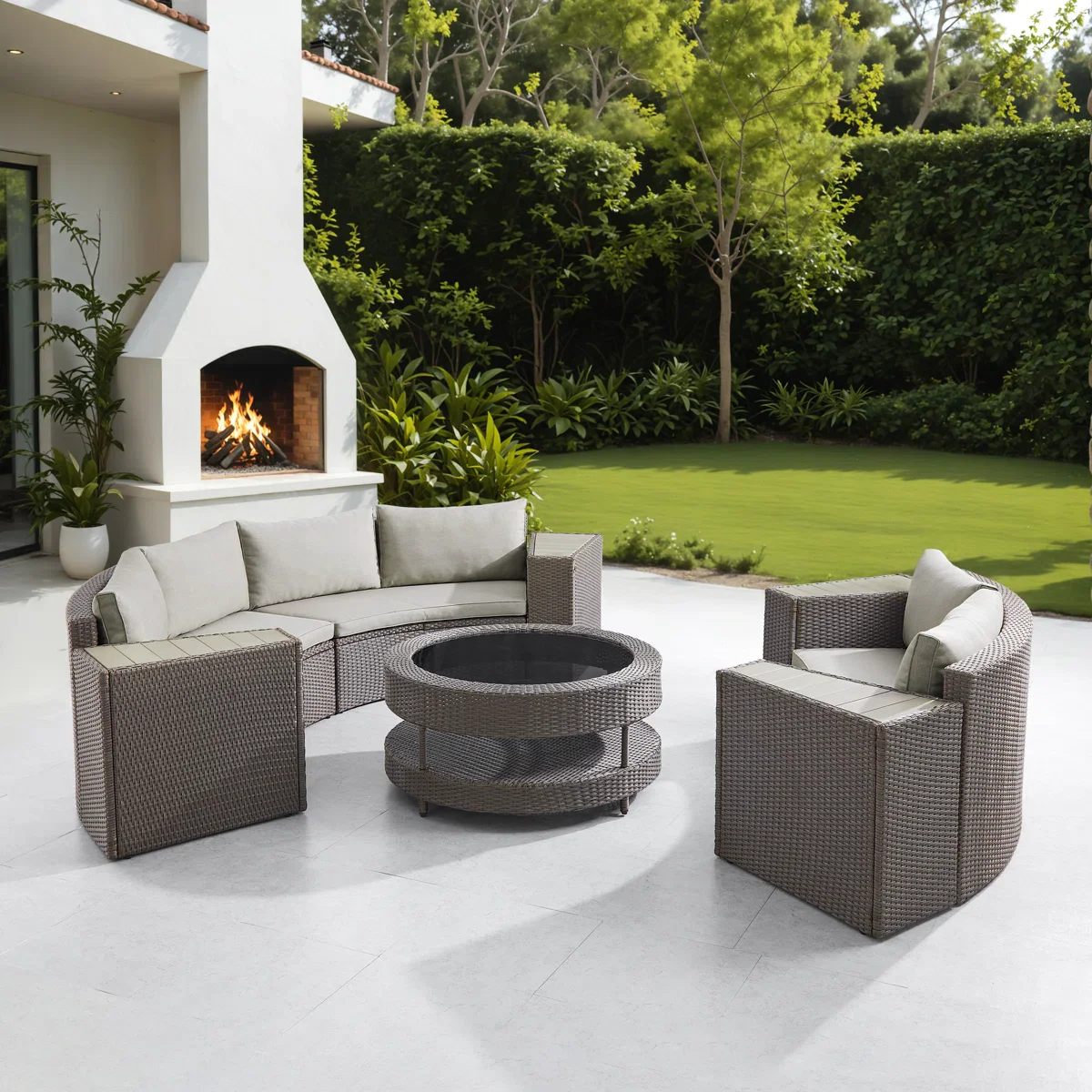 Vimi Outdoor Patio Sofa Set 6 seater and 1 Center Table - Image 5