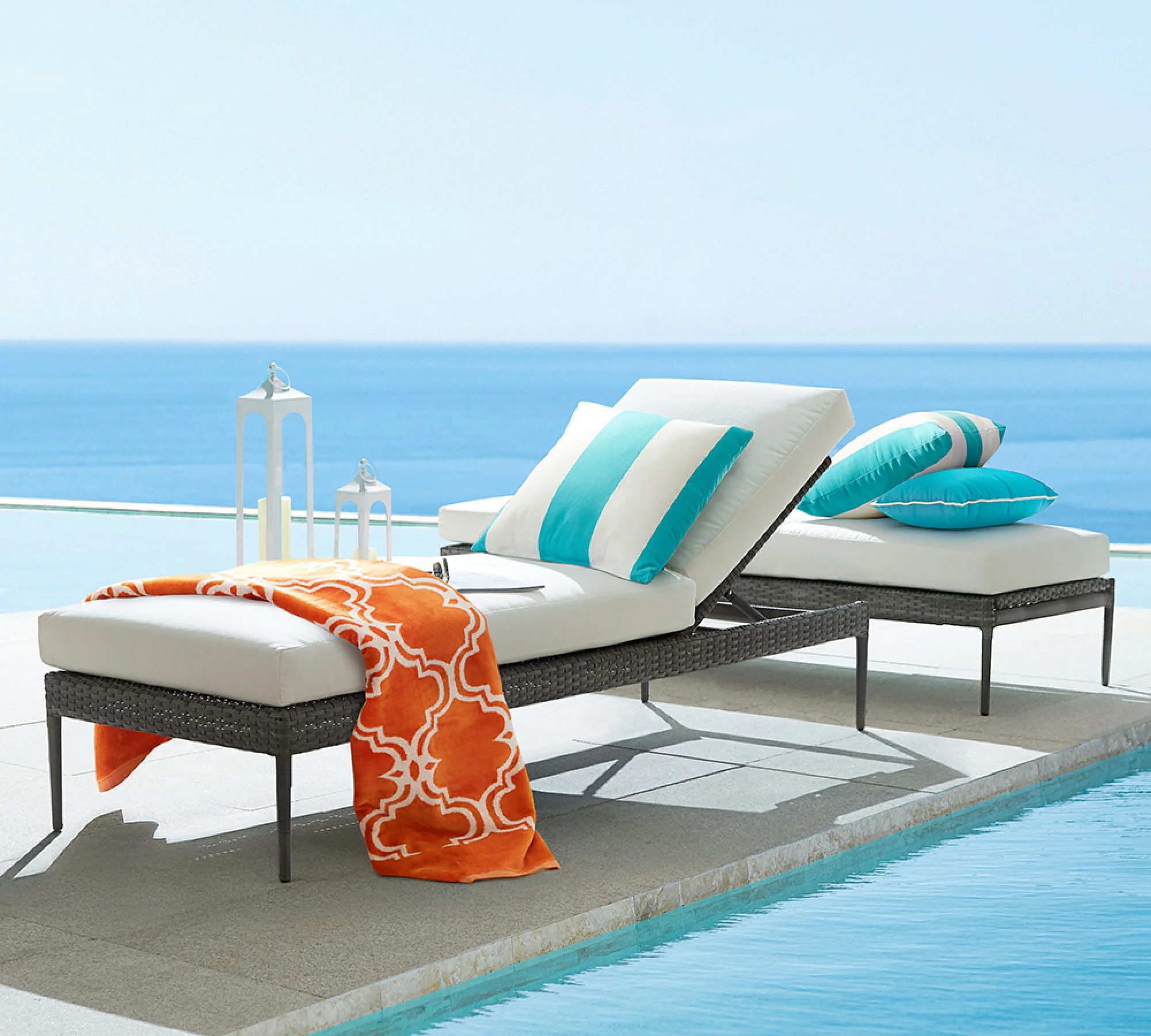 Vito Outdoor Swimming Poolside Lounger (Grey) - Image 2
